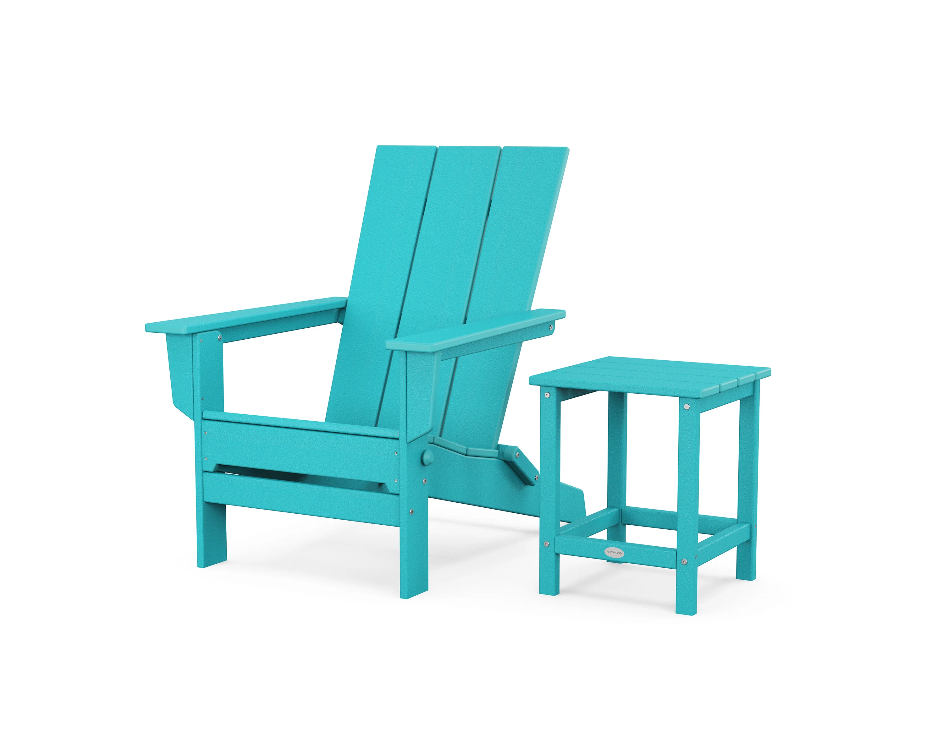 Modern Studio Folding Adirondack Chair with Side Table - Image 2