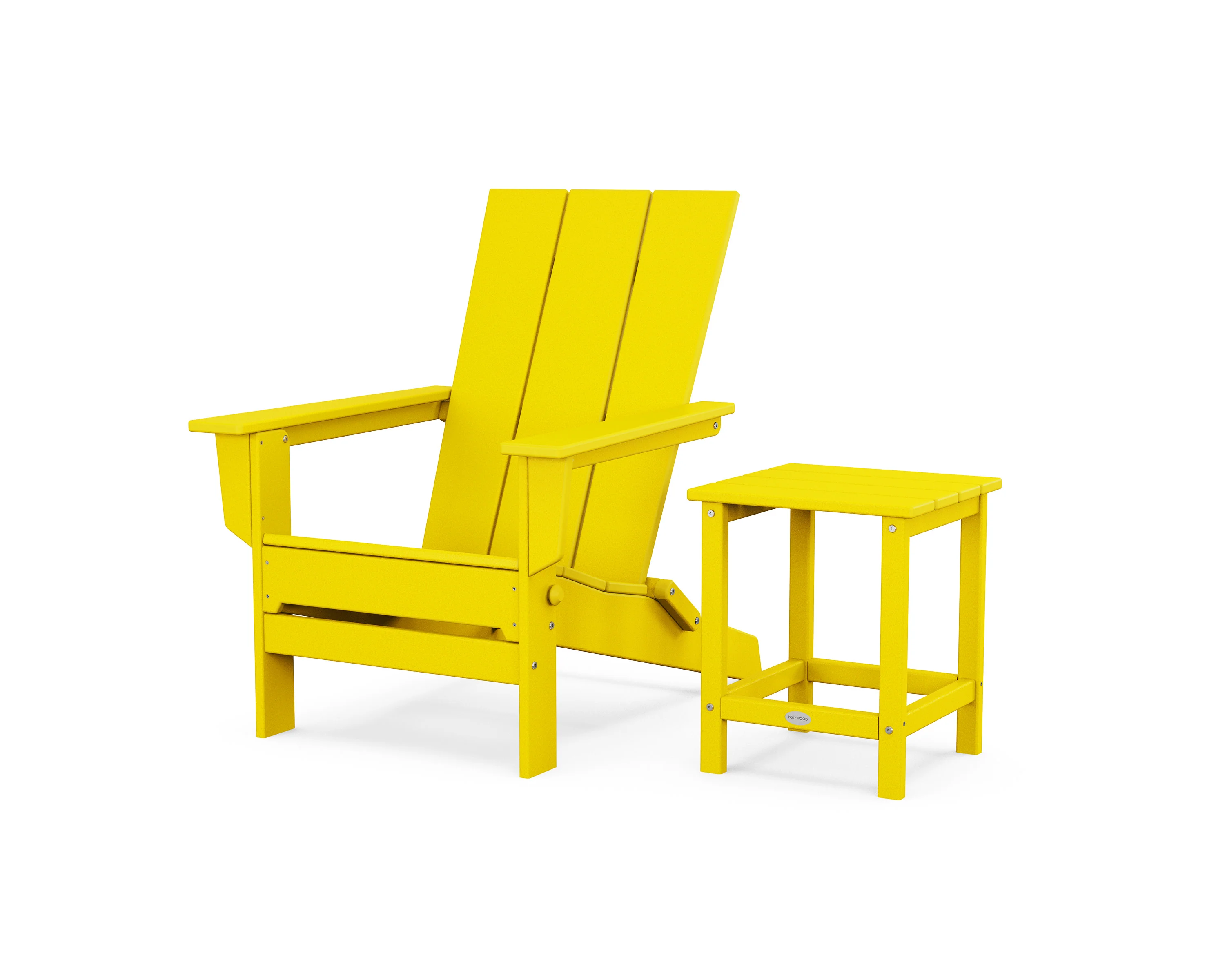 Modern Studio Folding Adirondack Chair with Side Table - Image 3