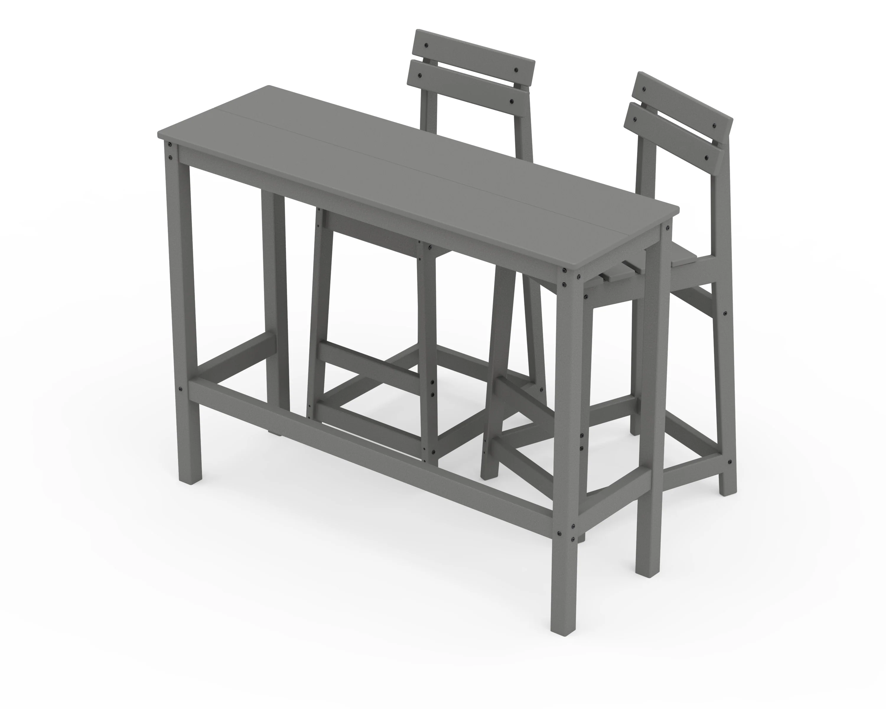 Modern Studio Plaza Bar Chair 3-Piece Balcony Set - Image 2