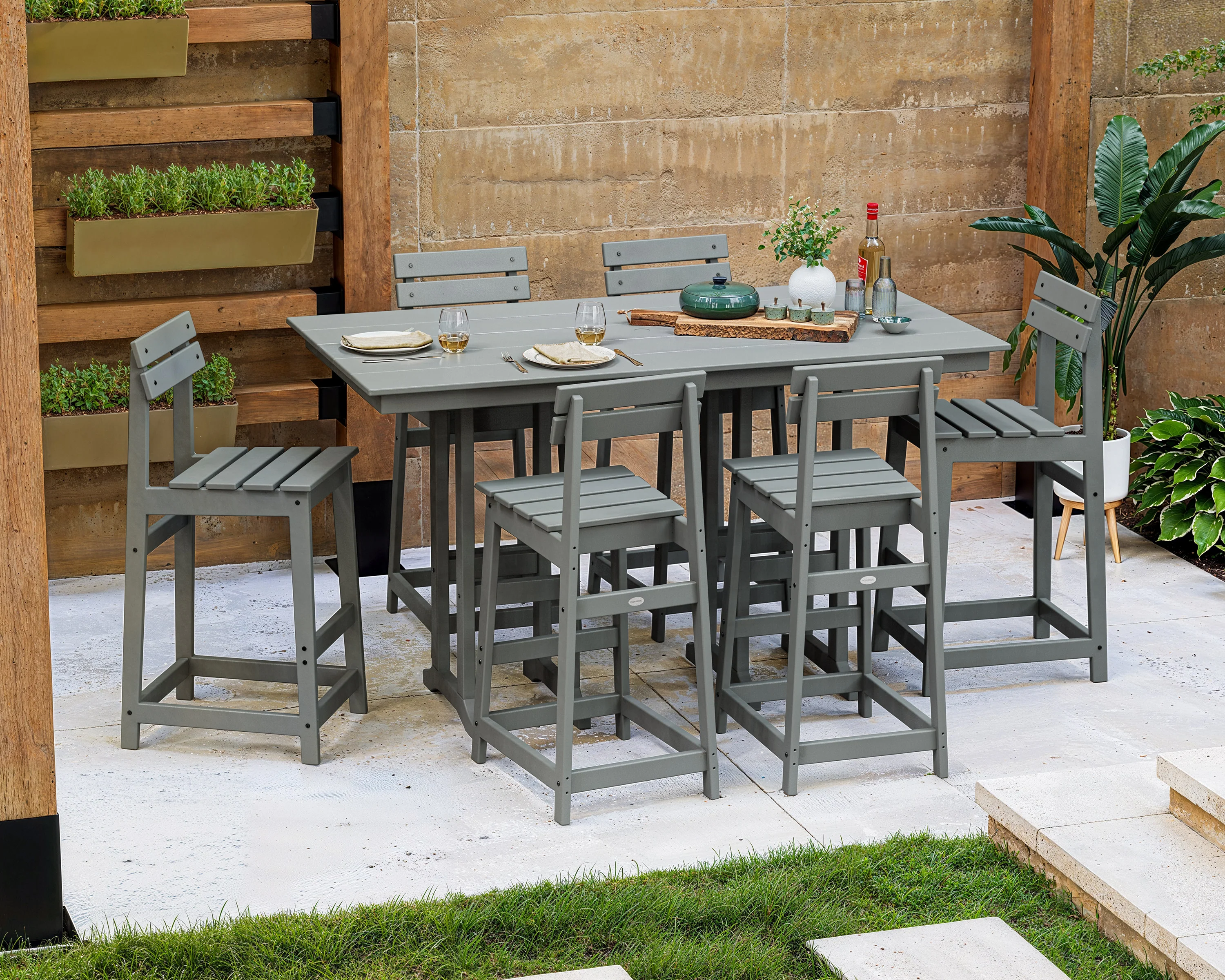 Modern Studio Plaza Bar Chair 7-Piece Set - Image 3