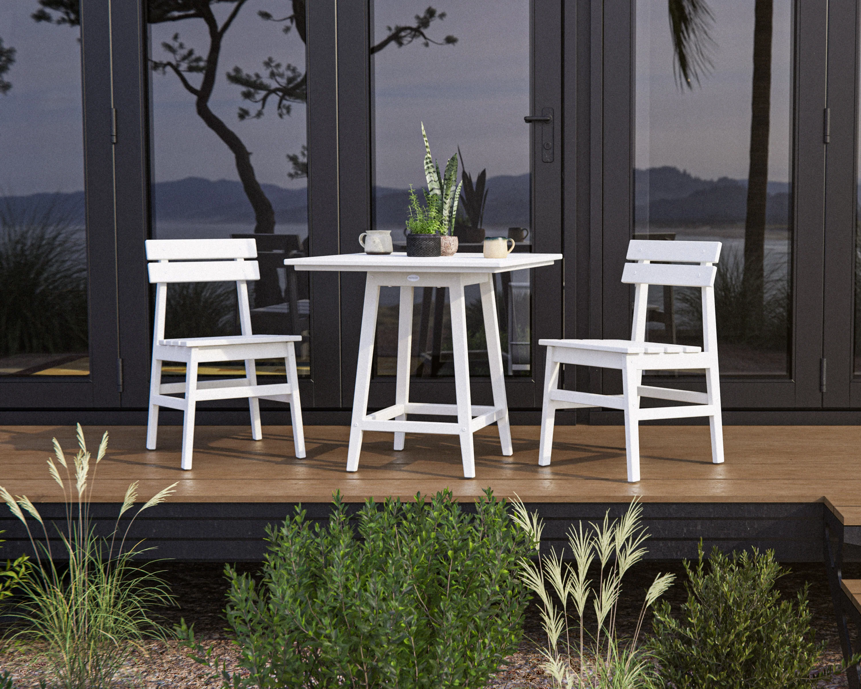 Modern Studio Plaza Chair 3-Piece Bistro Dining Set - Image 3