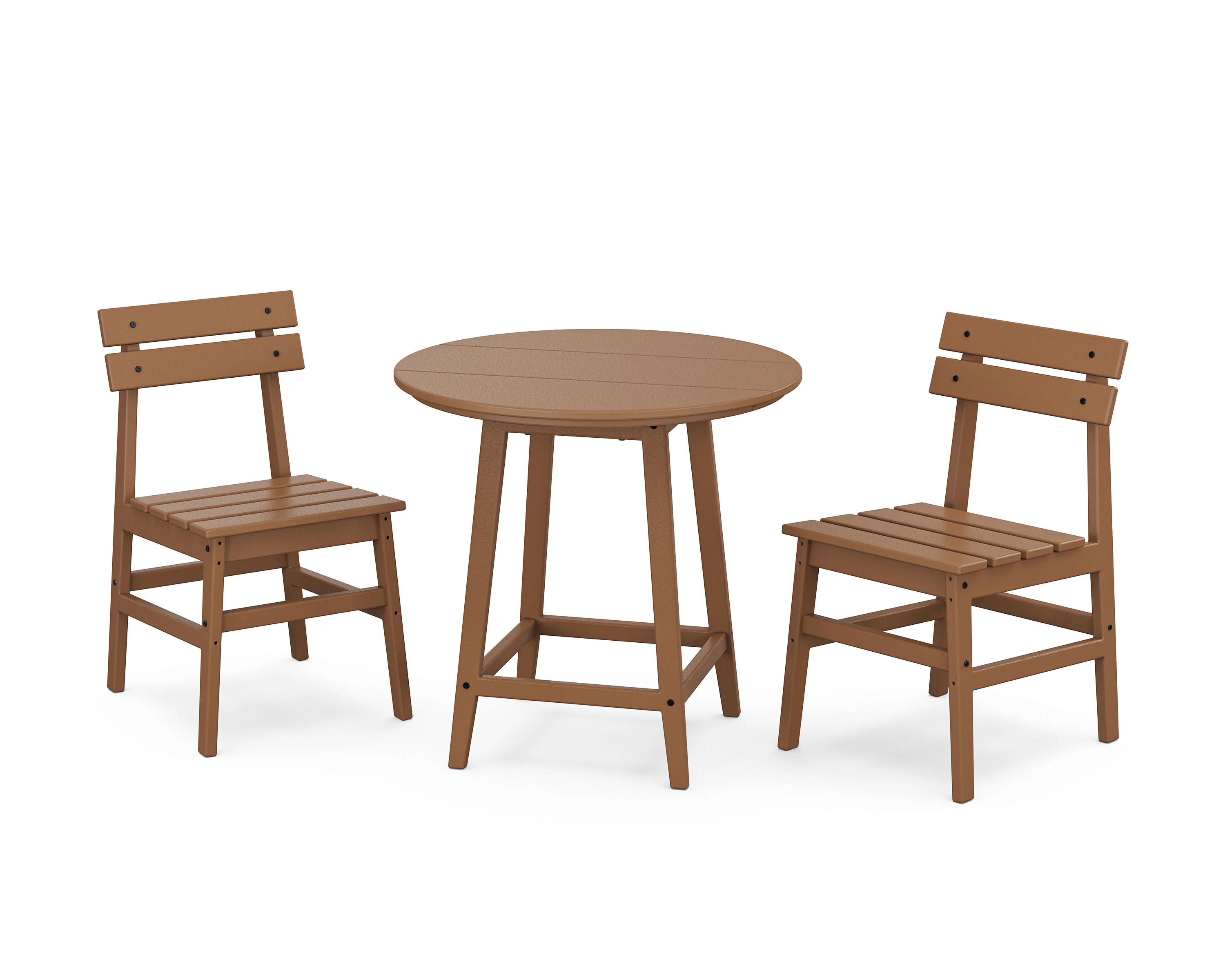 Modern Studio Plaza Chair 3-Piece Round Bistro Dining Set - Image 3