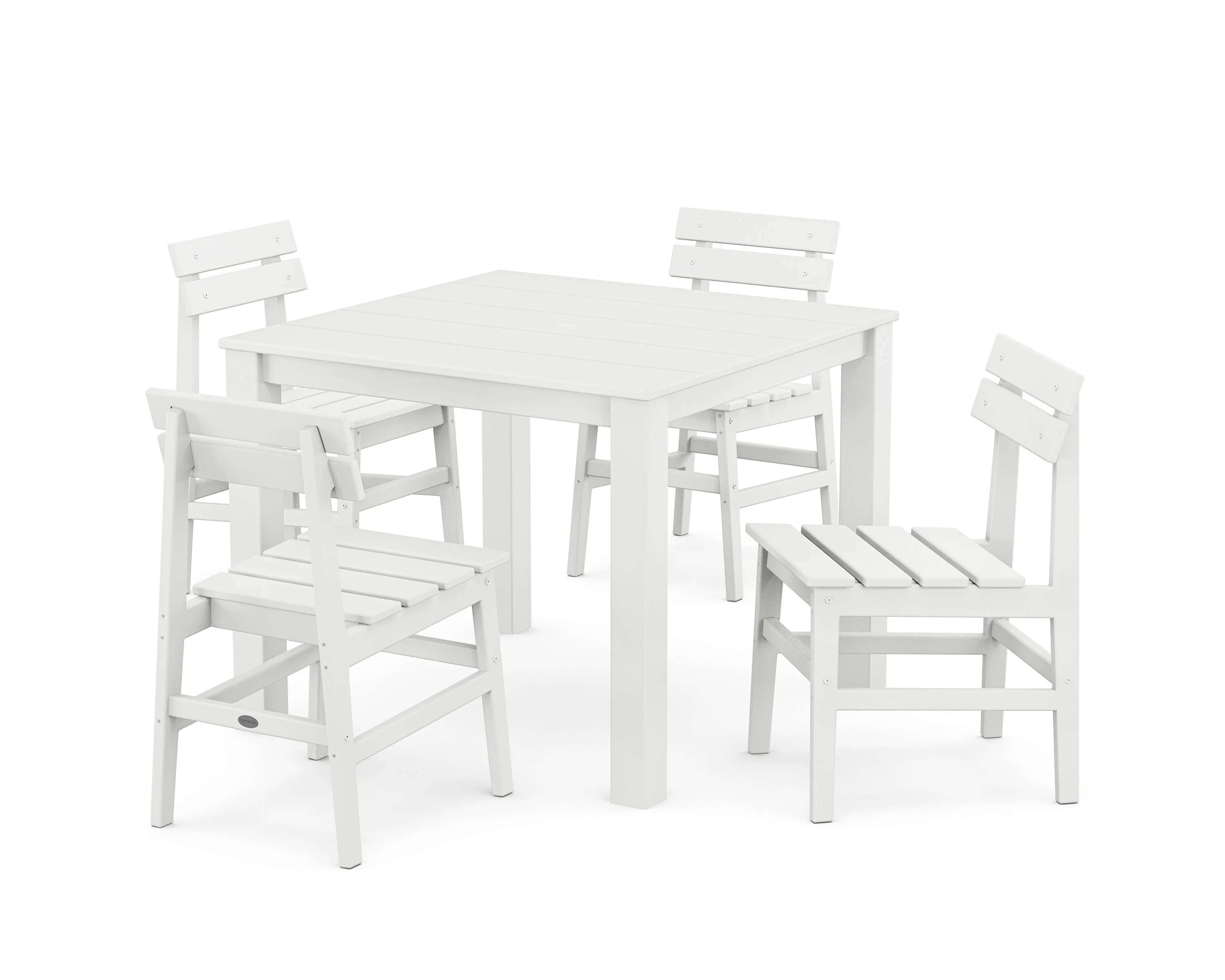 Modern Studio Plaza Chair 5-Piece Parsons Dining Set - Image 10