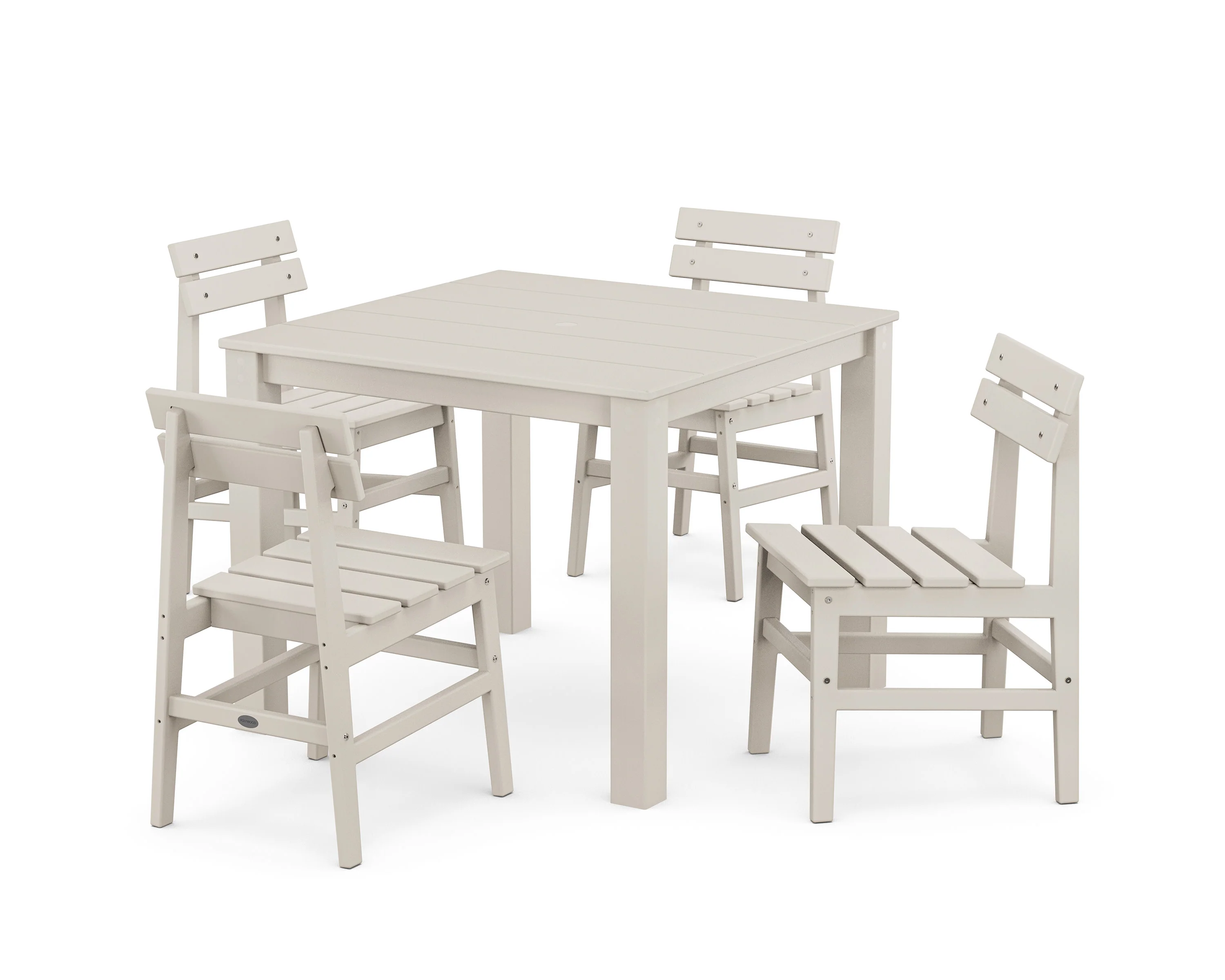 Modern Studio Plaza Chair 5-Piece Parsons Dining Set - Image 5