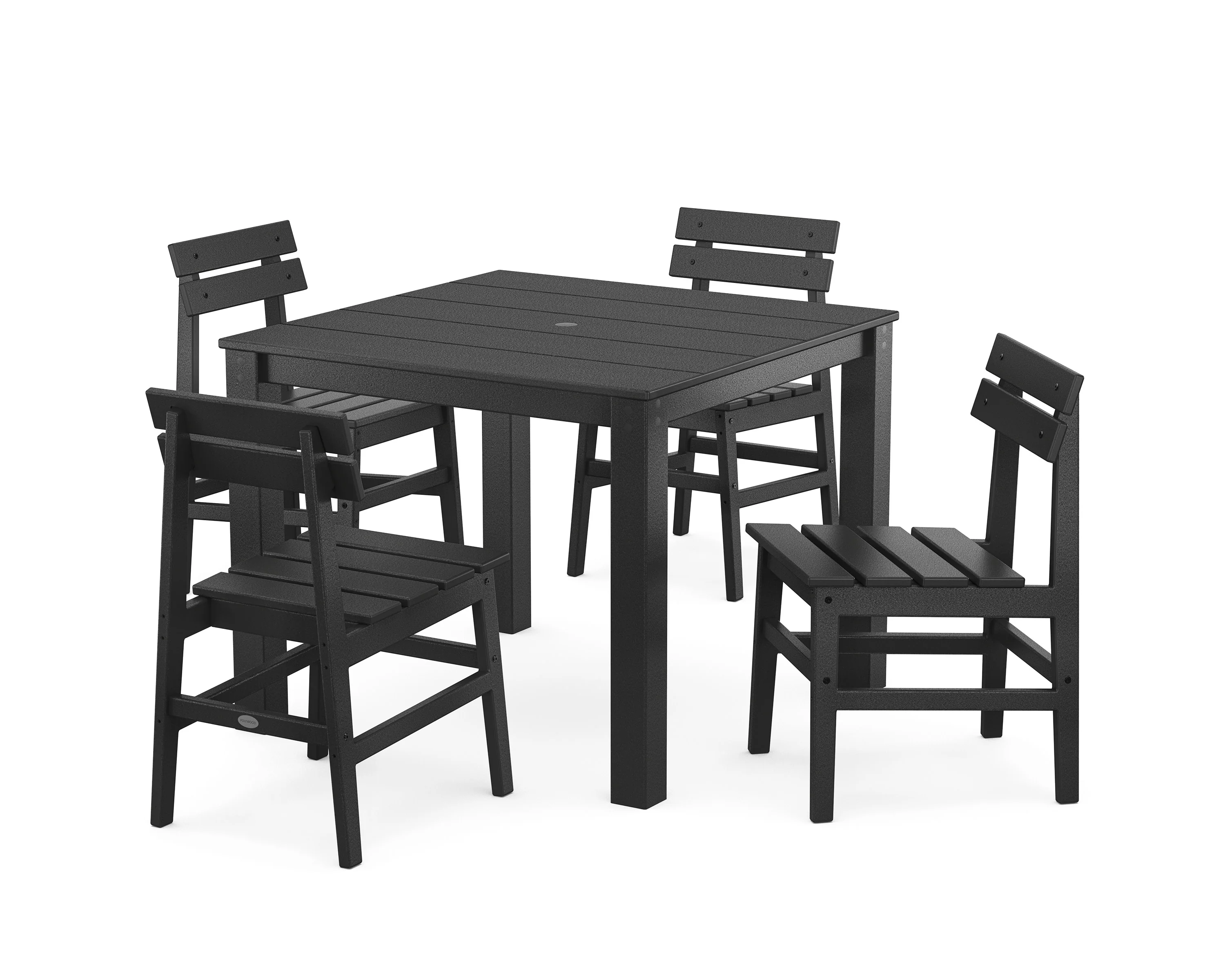 Modern Studio Plaza Chair 5-Piece Parsons Dining Set - Image 7