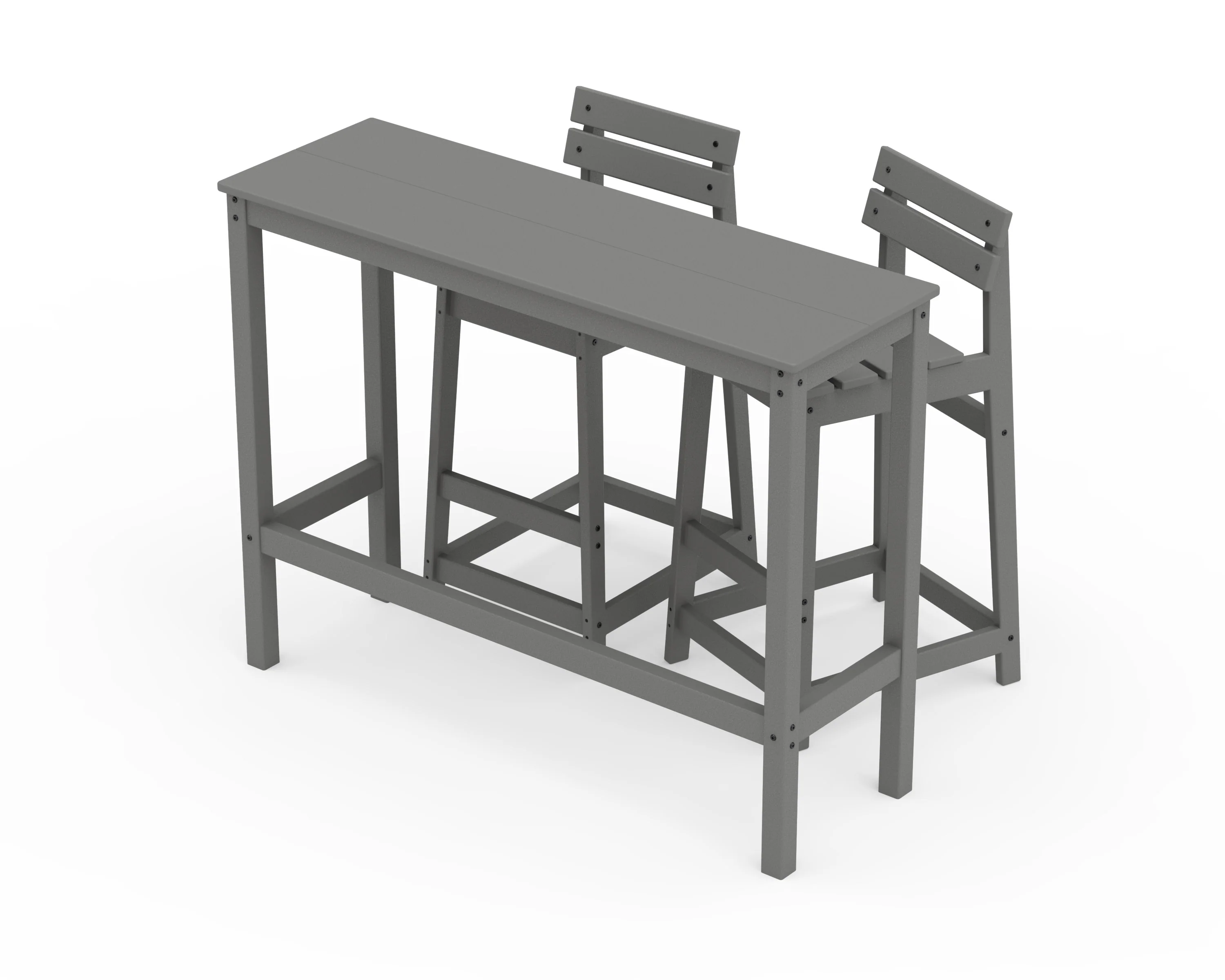 Modern Studio Plaza Lowback Bar Chair 3-Piece Balcony Set - Image 2