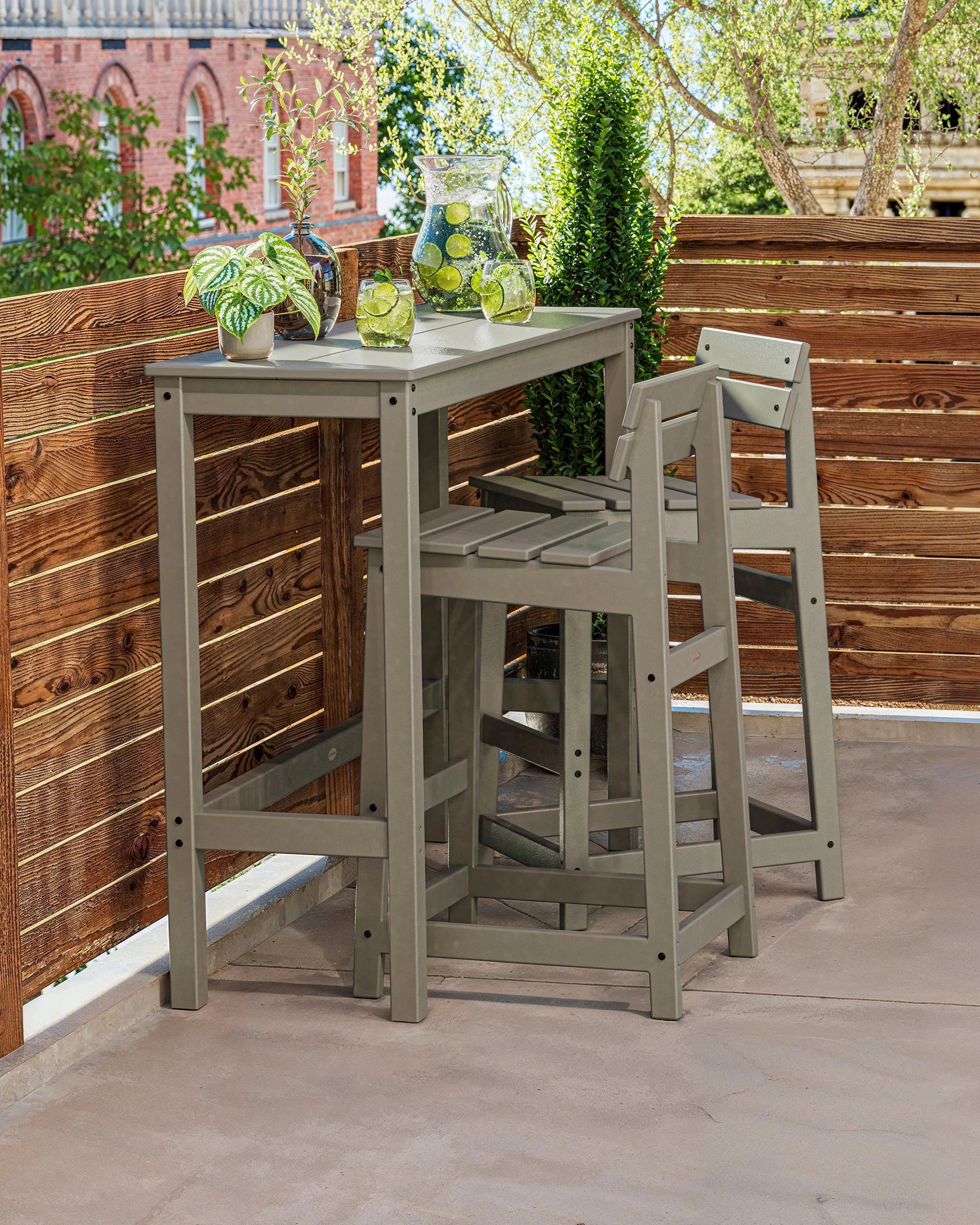 Modern Studio Plaza Lowback Bar Chair 3-Piece Balcony Set - Image 3
