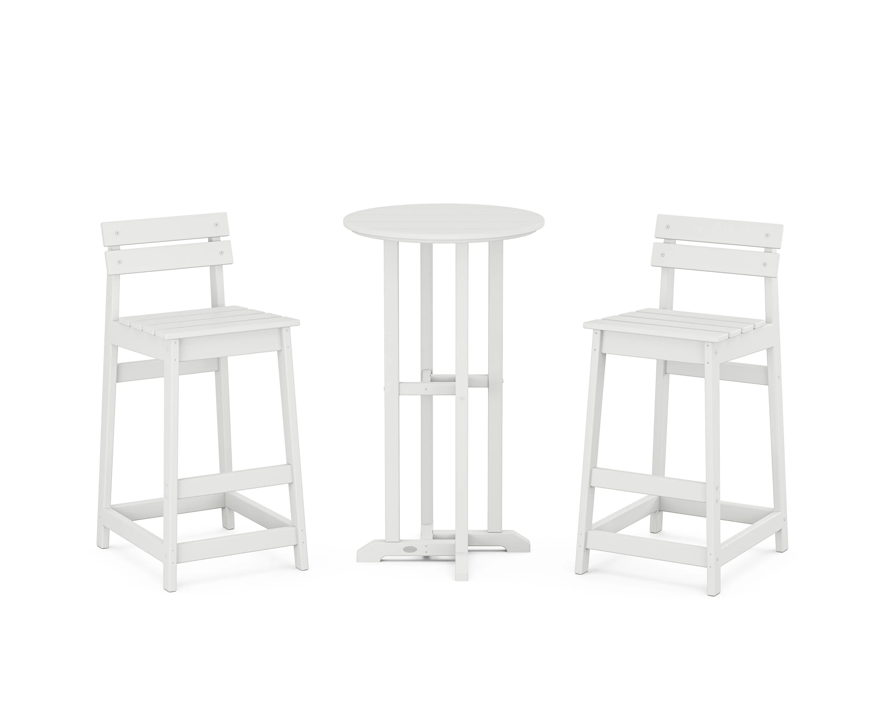 Modern Studio Plaza Lowback Bar Chair 3-Piece Bistro Set - Image 3