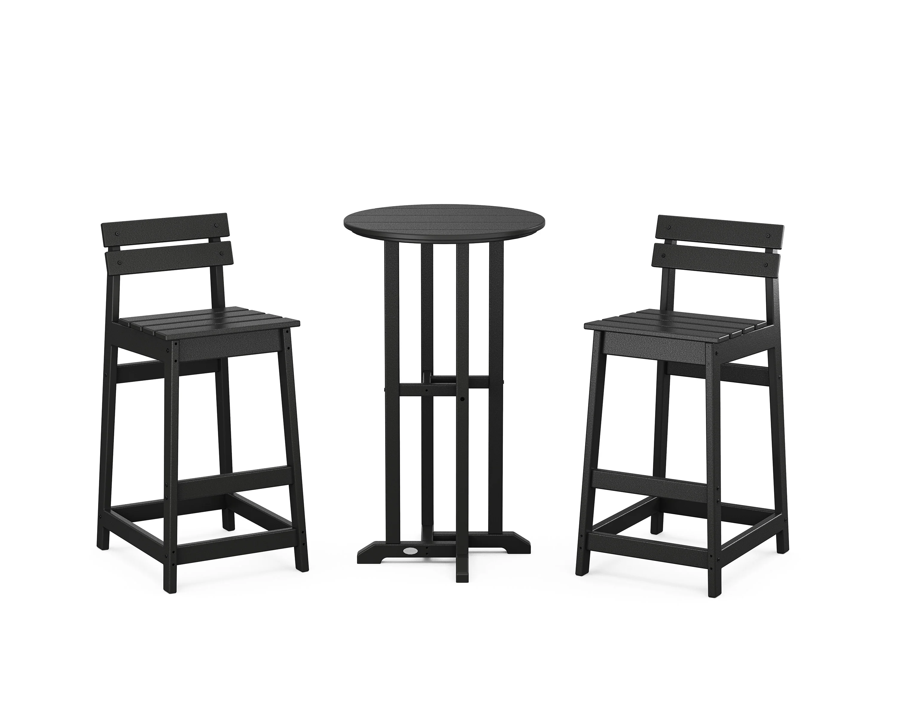 Modern Studio Plaza Lowback Bar Chair 3-Piece Bistro Set - Image 5