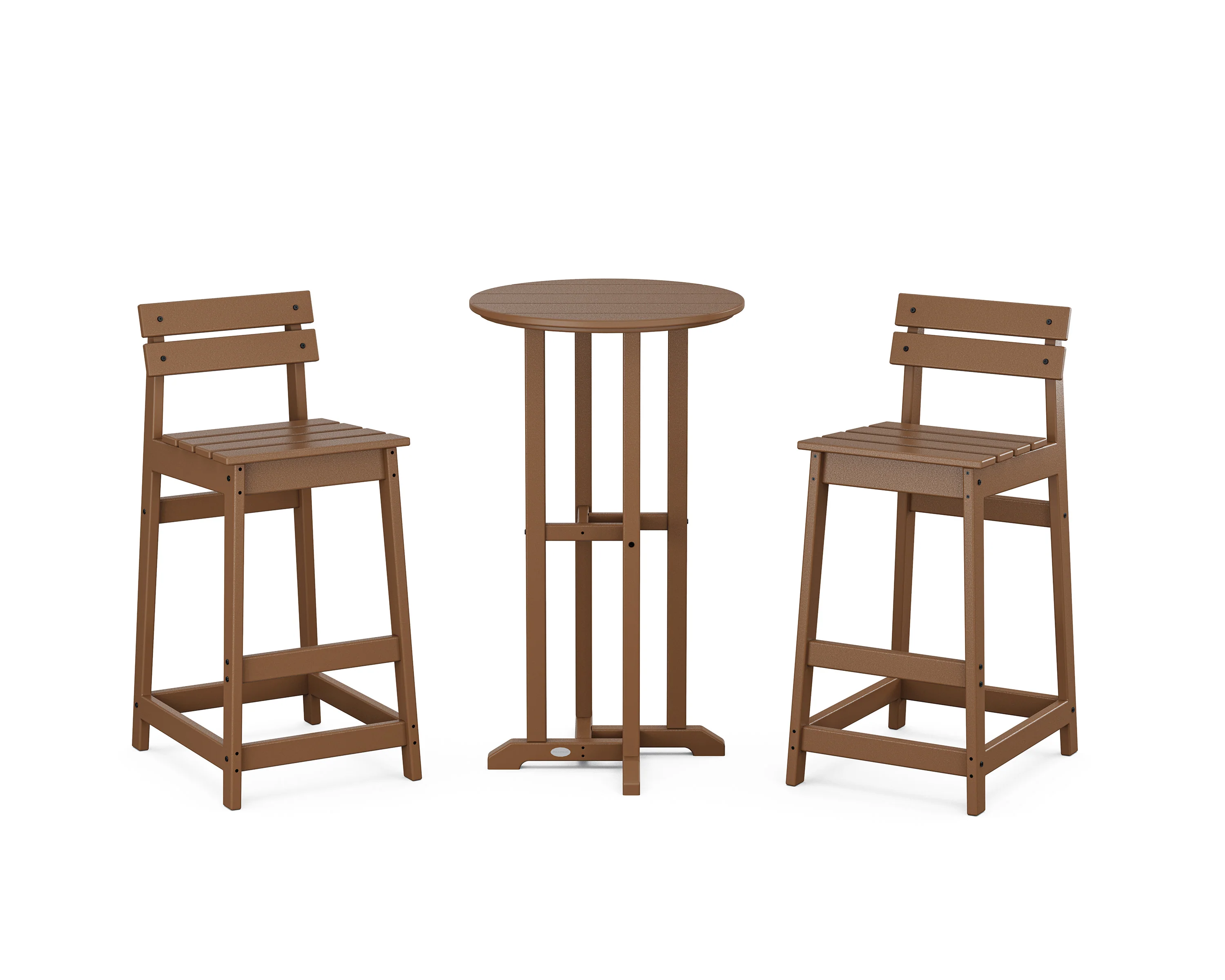 Modern Studio Plaza Lowback Bar Chair 3-Piece Bistro Set - Image 8