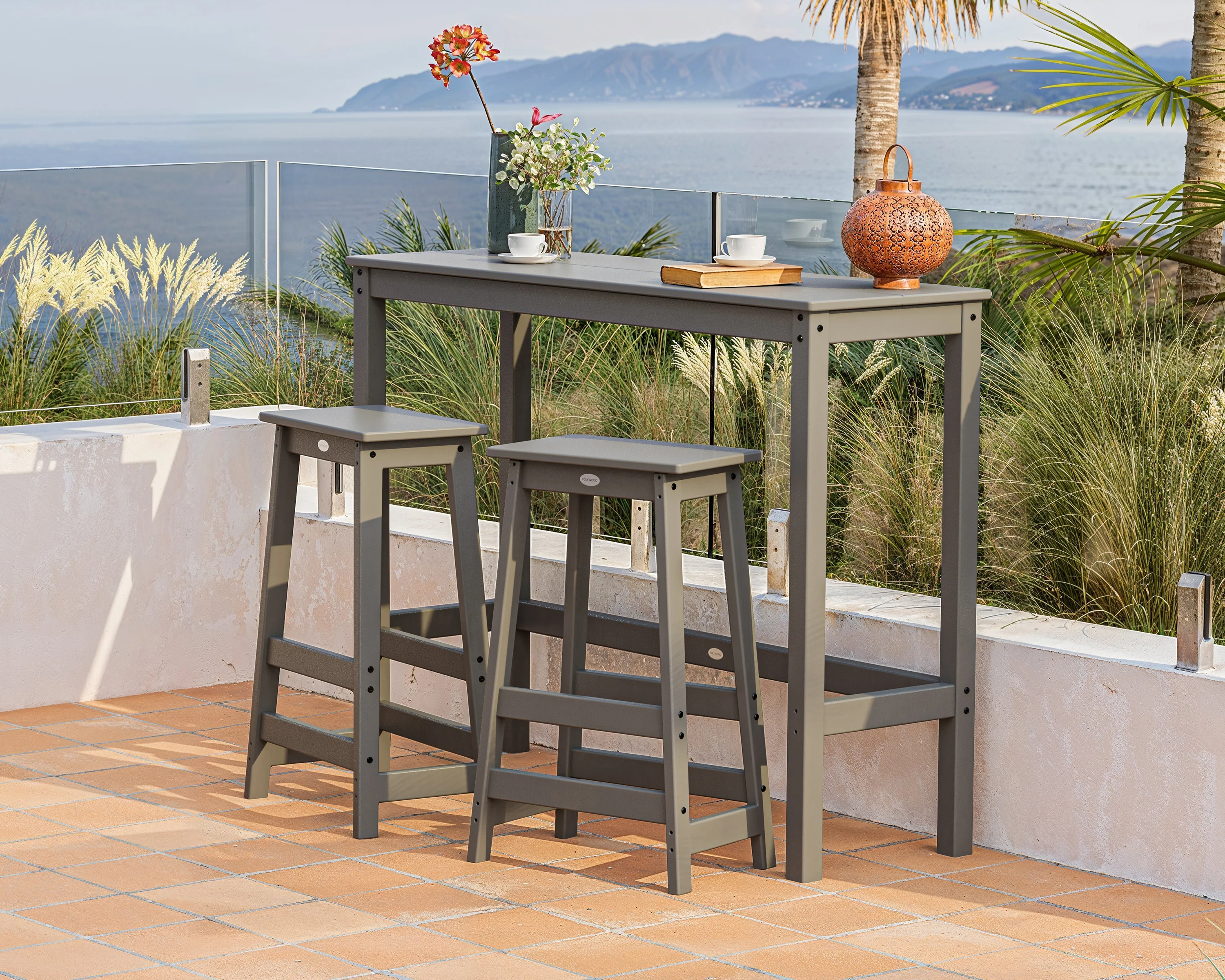 Modern Studio Stool 3-Piece Bar Balcony Set - Image 2