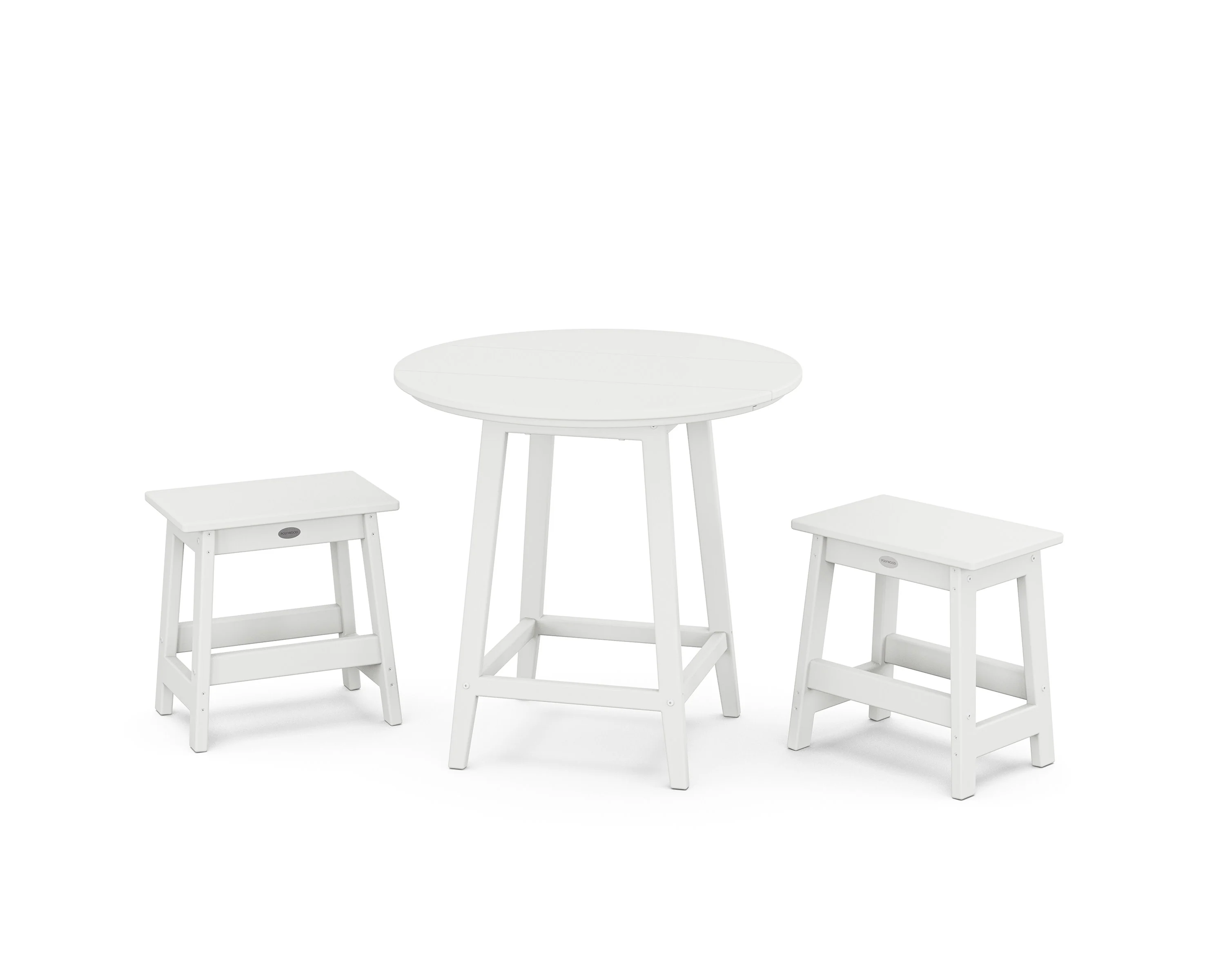 Modern Studio Stool 3-Piece Round Bistro Set - Image 4