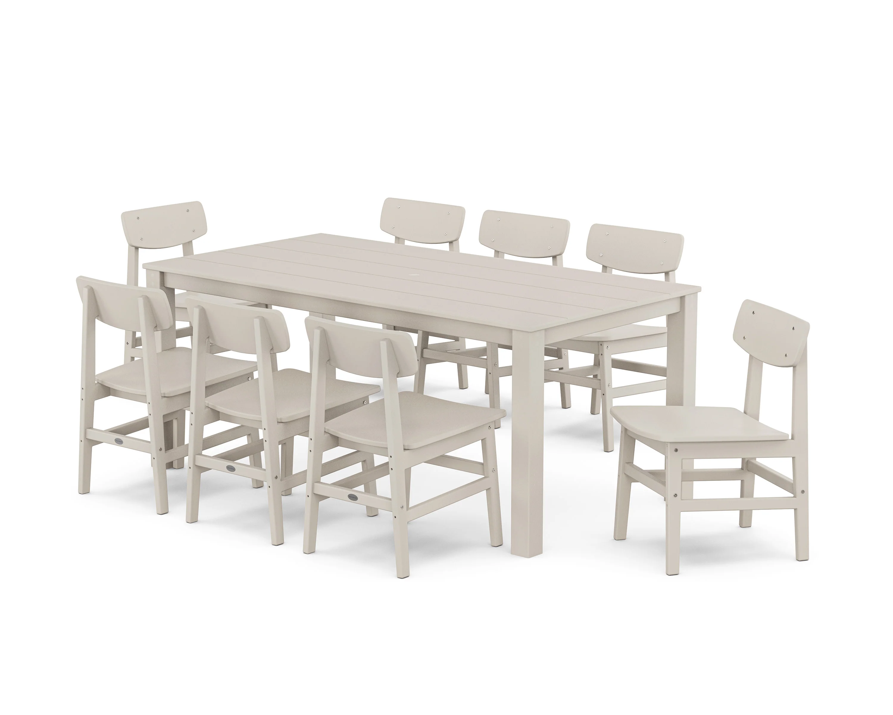 Modern Studio Urban Chair 9-Piece Parsons Dining Set - Image 4