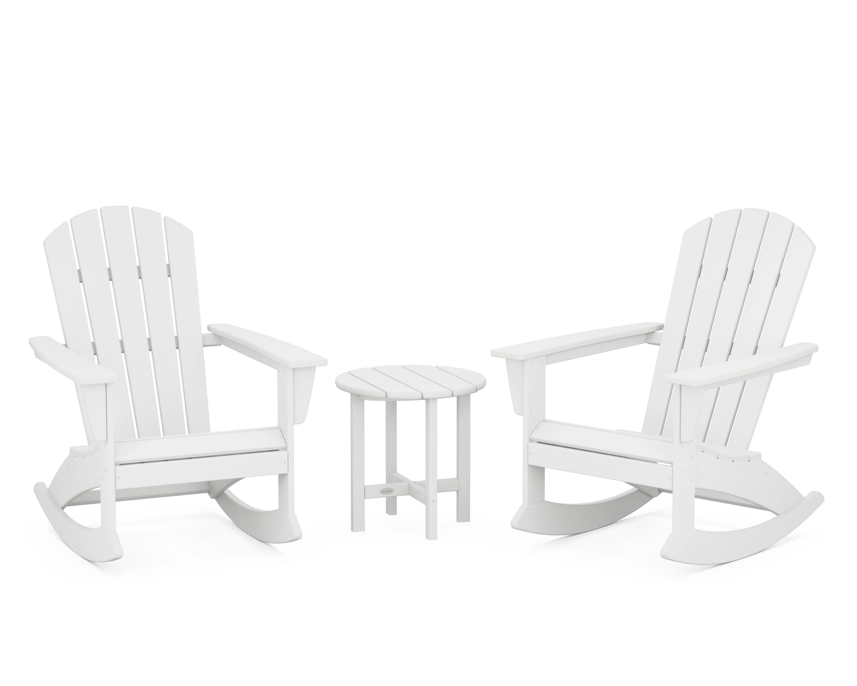 Nautical 3-Piece Adirondack Rocking Chair Set - Image 4