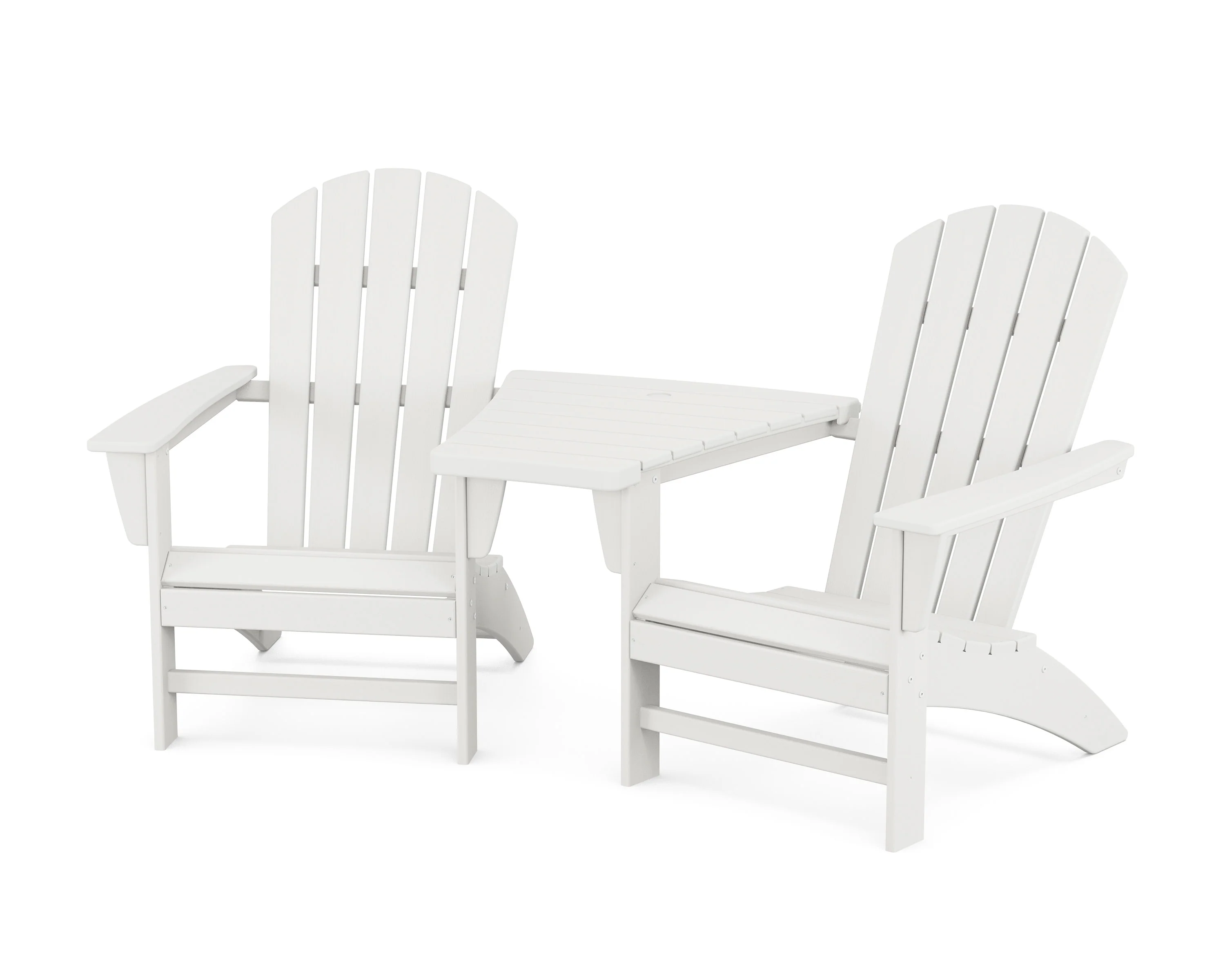 Nautical 3-Piece Adirondack Set with Angled Connecting Table - Image 10