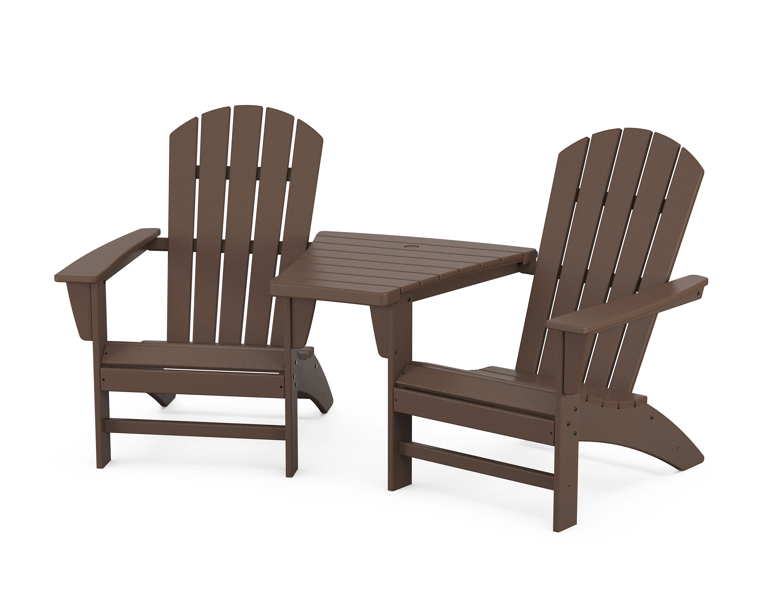 Nautical 3-Piece Adirondack Set with Angled Connecting Table - Image 11