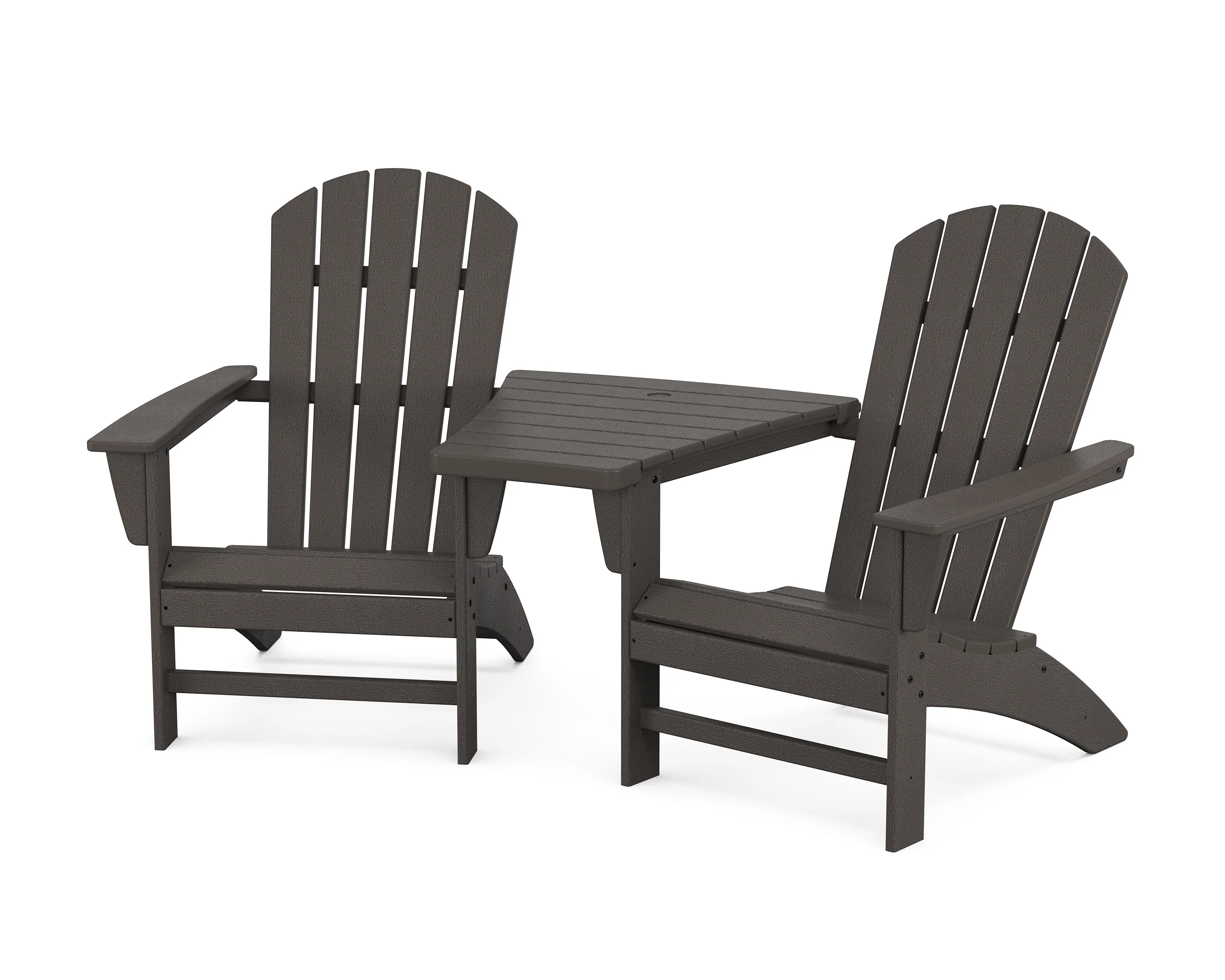 Nautical 3-Piece Adirondack Set with Angled Connecting Table - Image 12