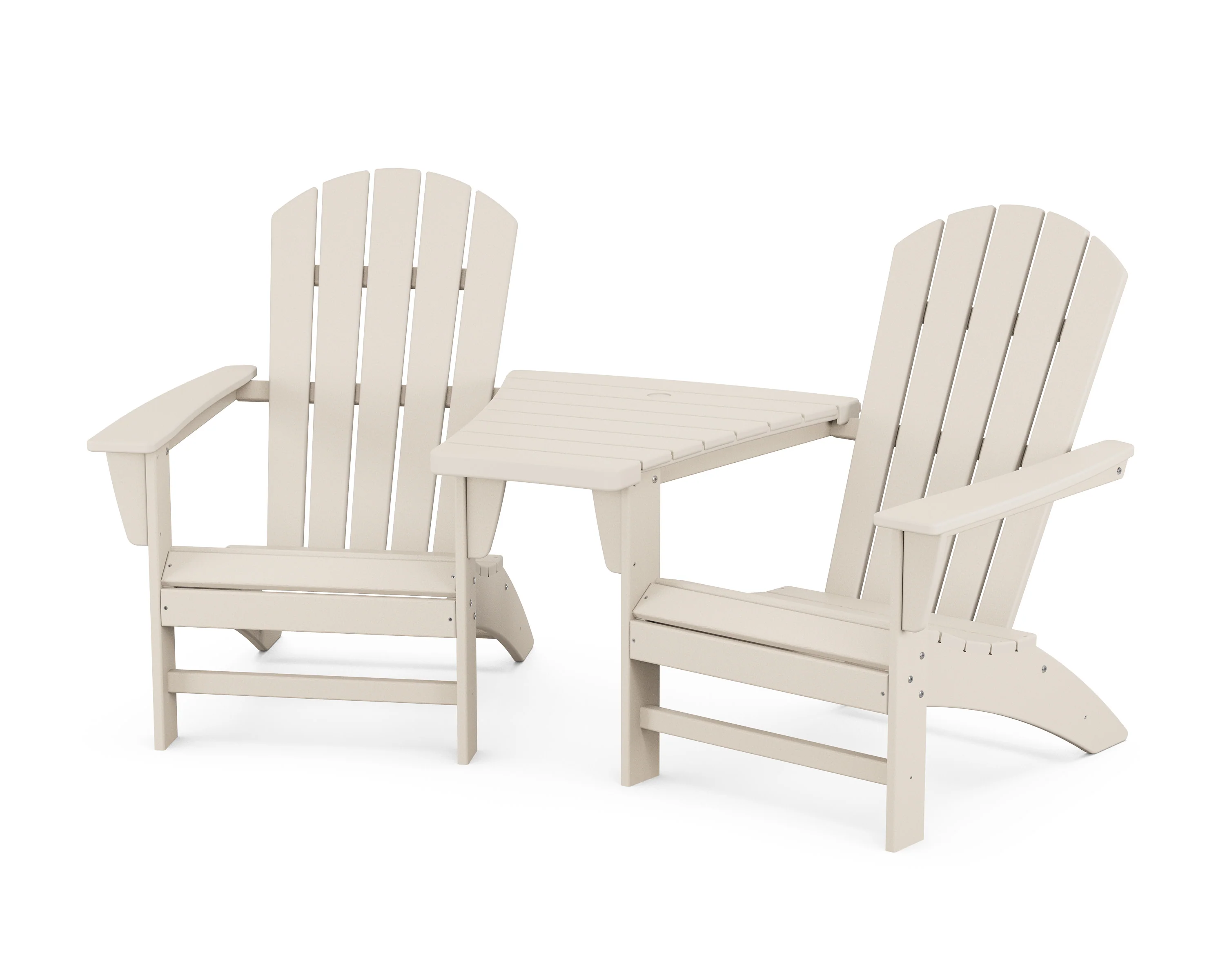 Nautical 3-Piece Adirondack Set with Angled Connecting Table - Image 15