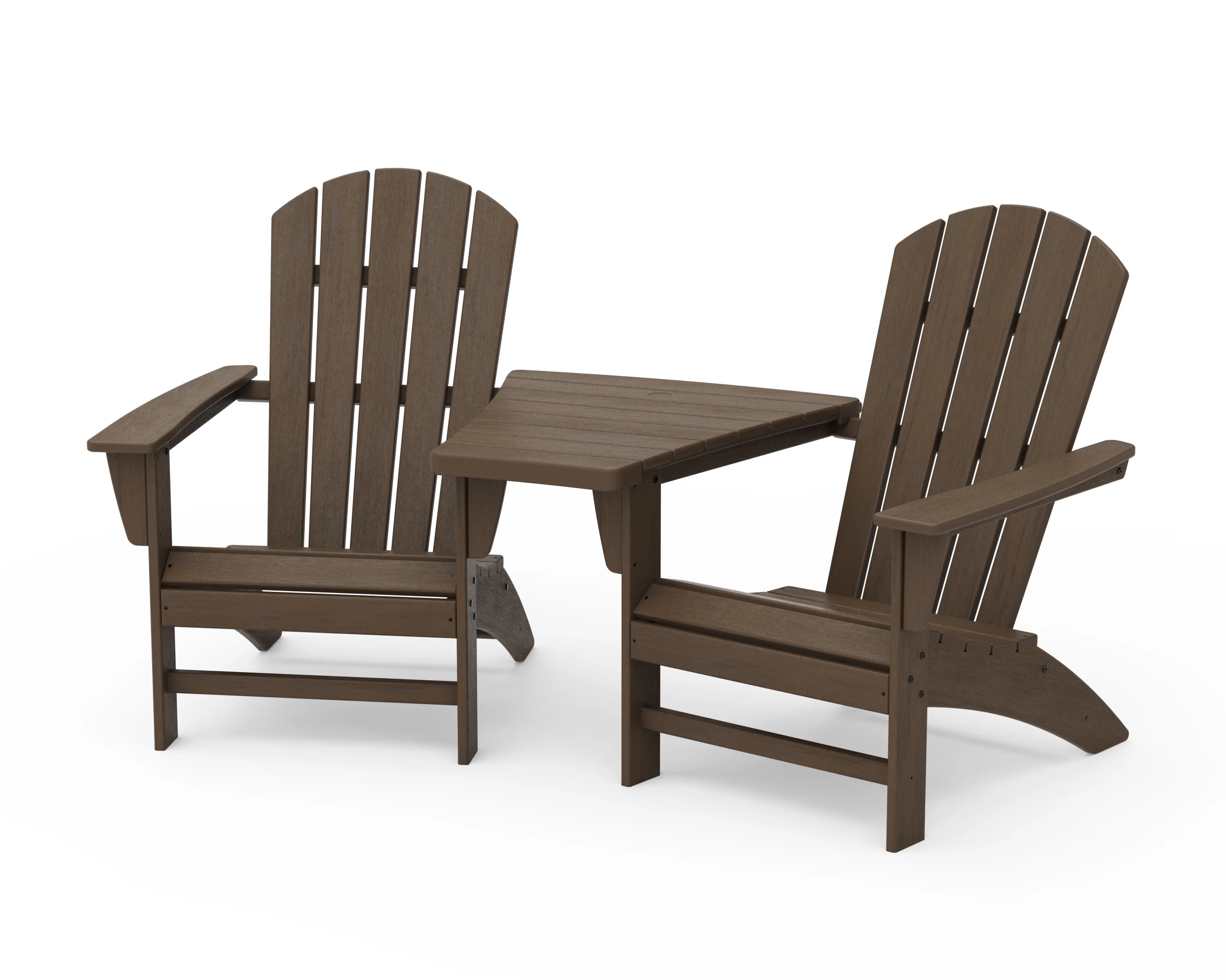 Nautical 3-Piece Adirondack Set with Angled Connecting Table - Image 19