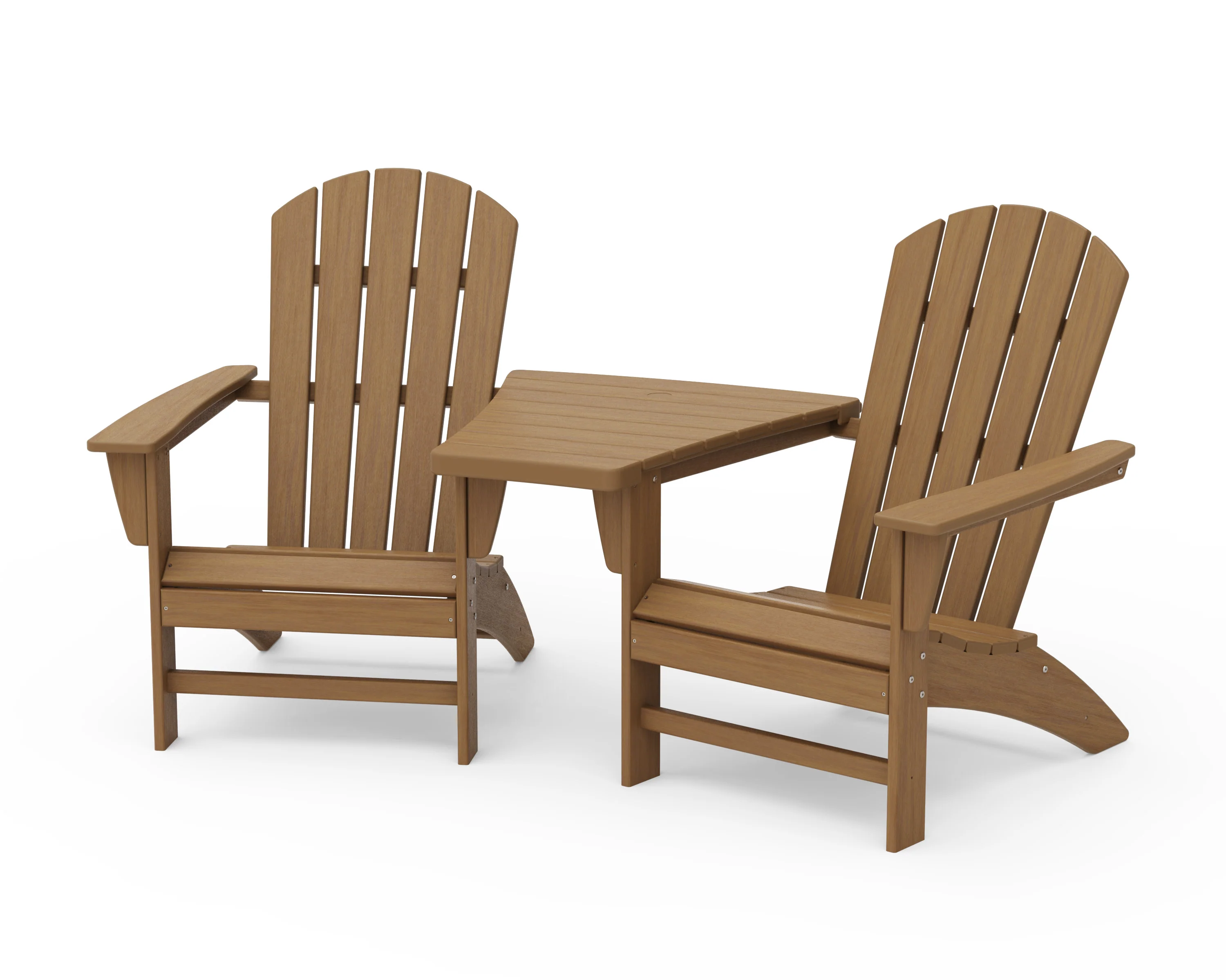 Nautical 3-Piece Adirondack Set with Angled Connecting Table - Image 20