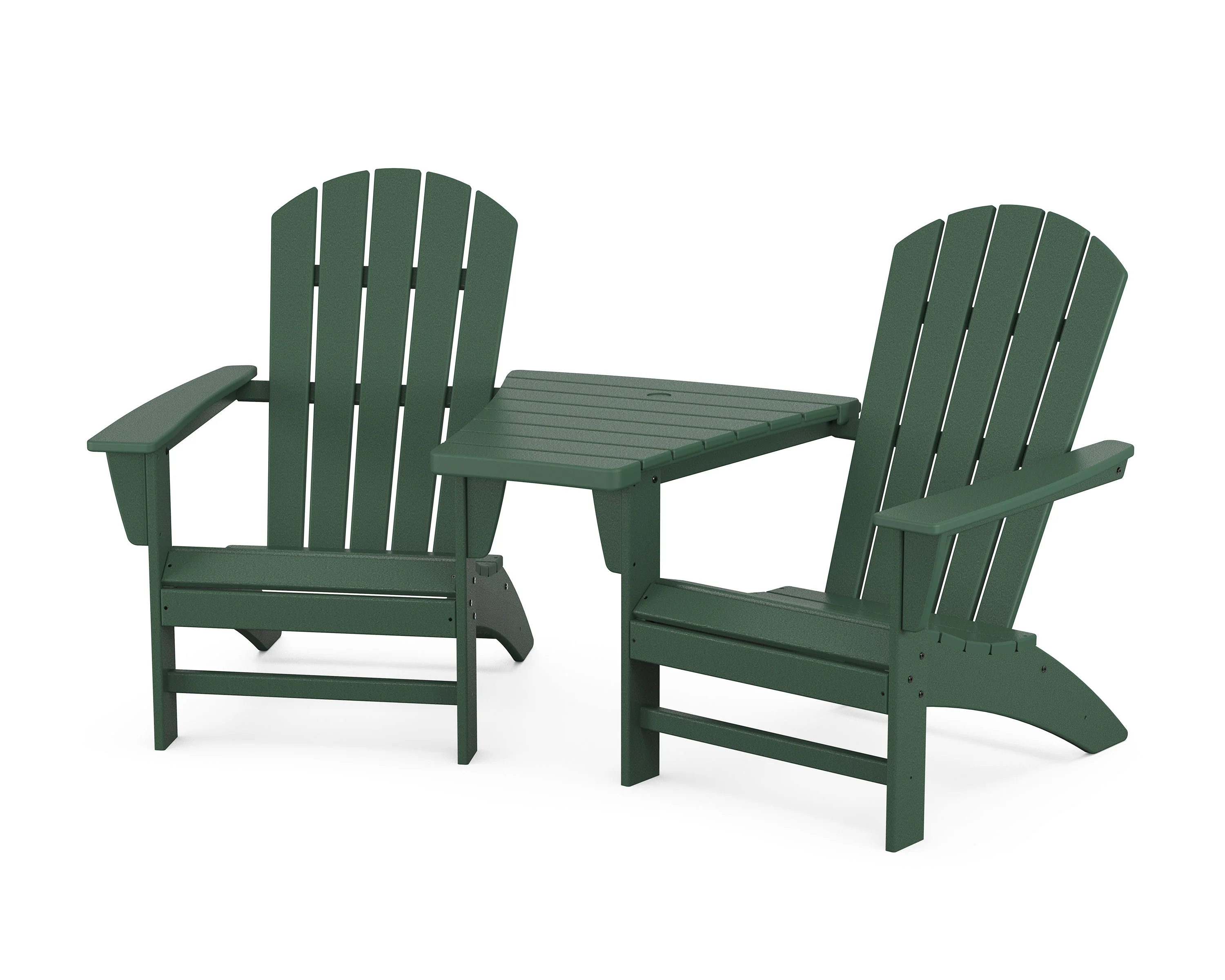 Nautical 3-Piece Adirondack Set with Angled Connecting Table - Image 7