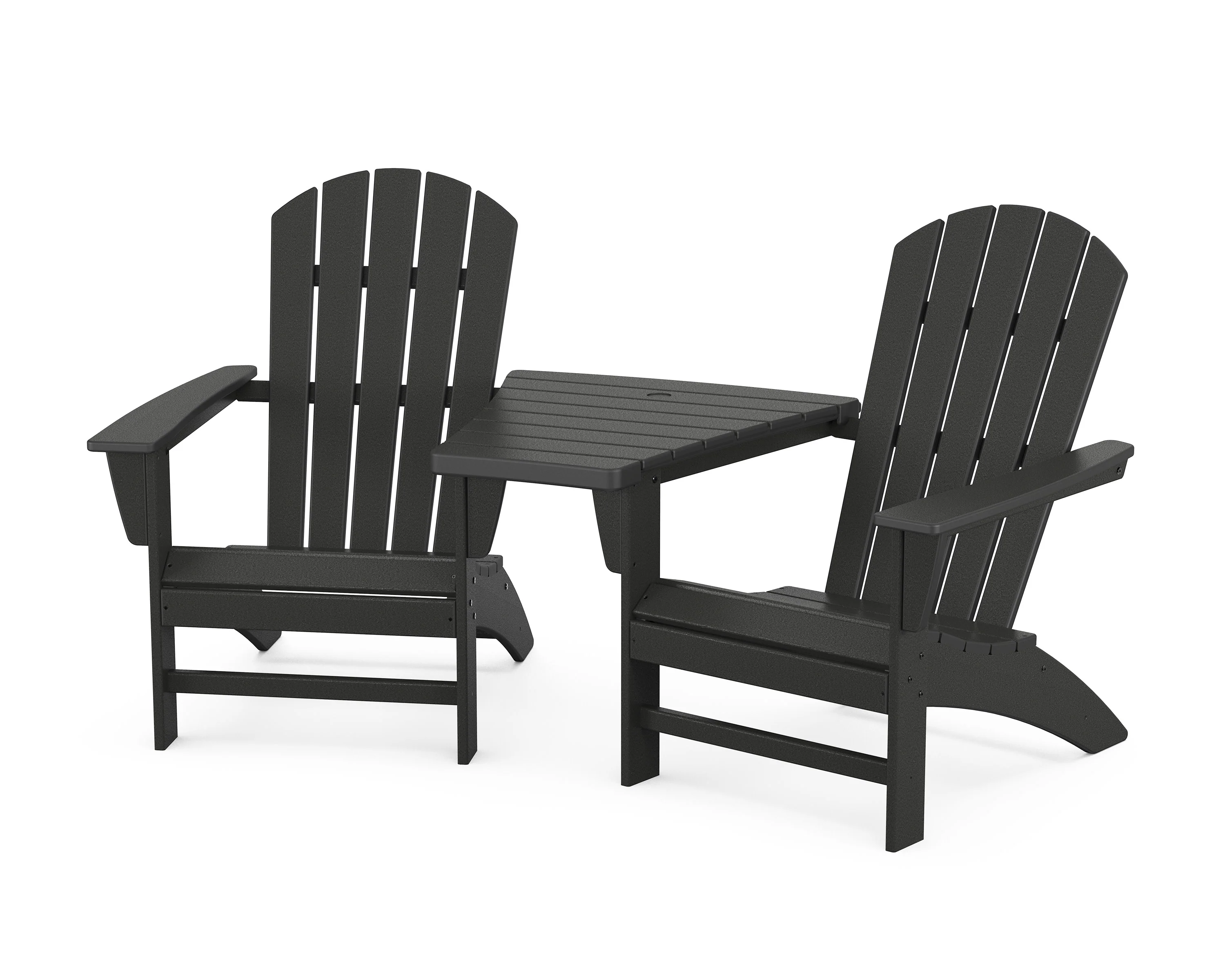 Nautical 3-Piece Adirondack Set with Angled Connecting Table - Image 8