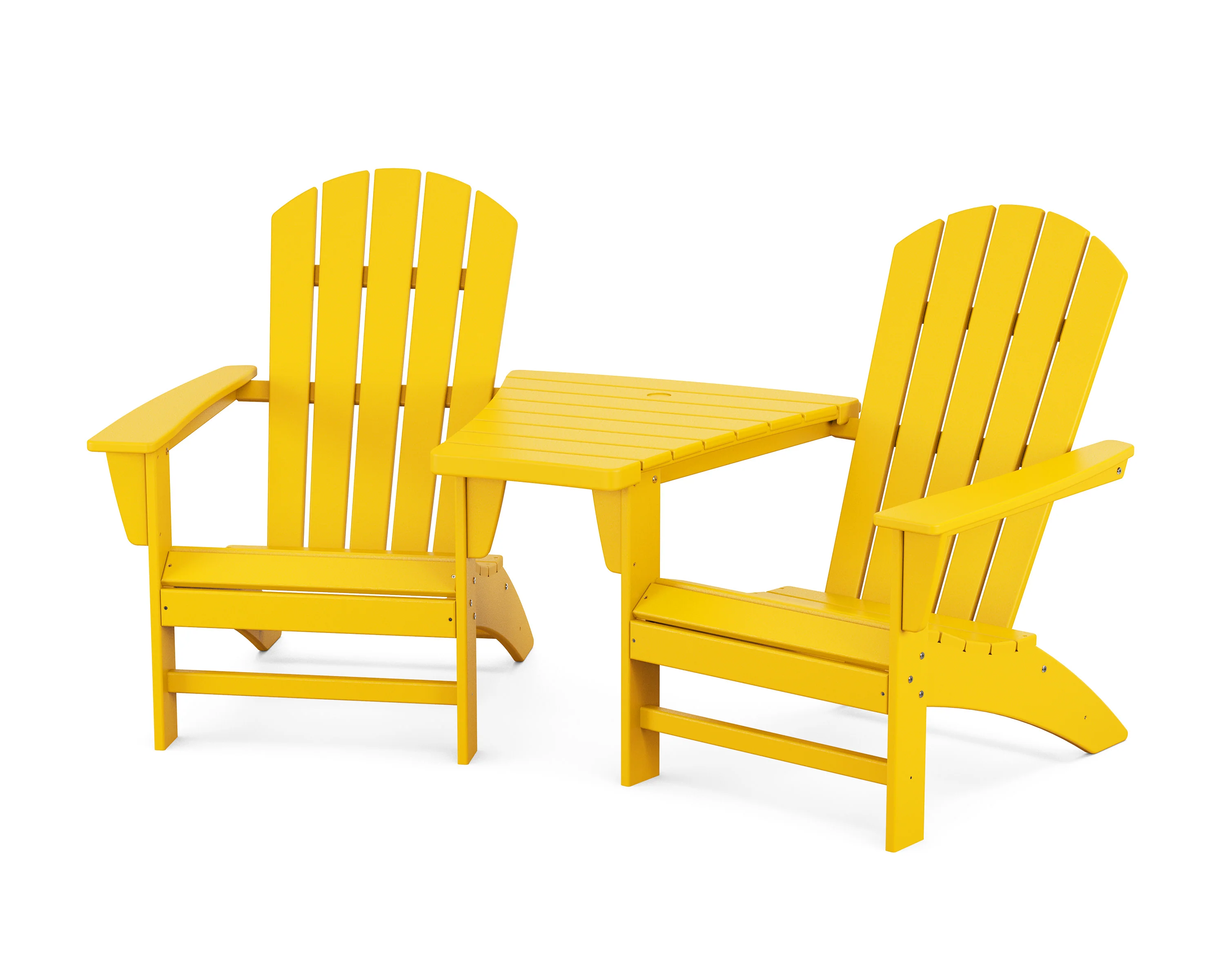 Nautical 3-Piece Adirondack Set with Angled Connecting Table - Image 9
