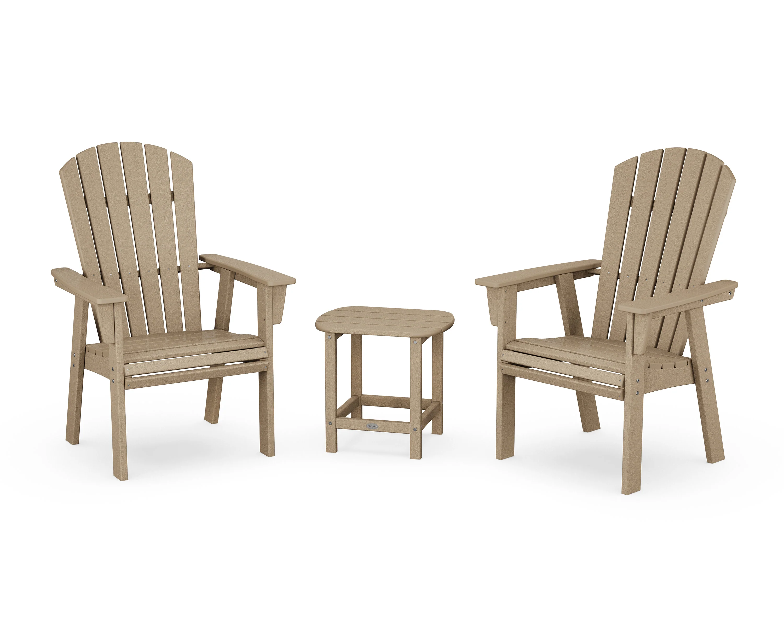 Nautical 3-Piece Curveback Upright Adirondack Chair Set - Image 12