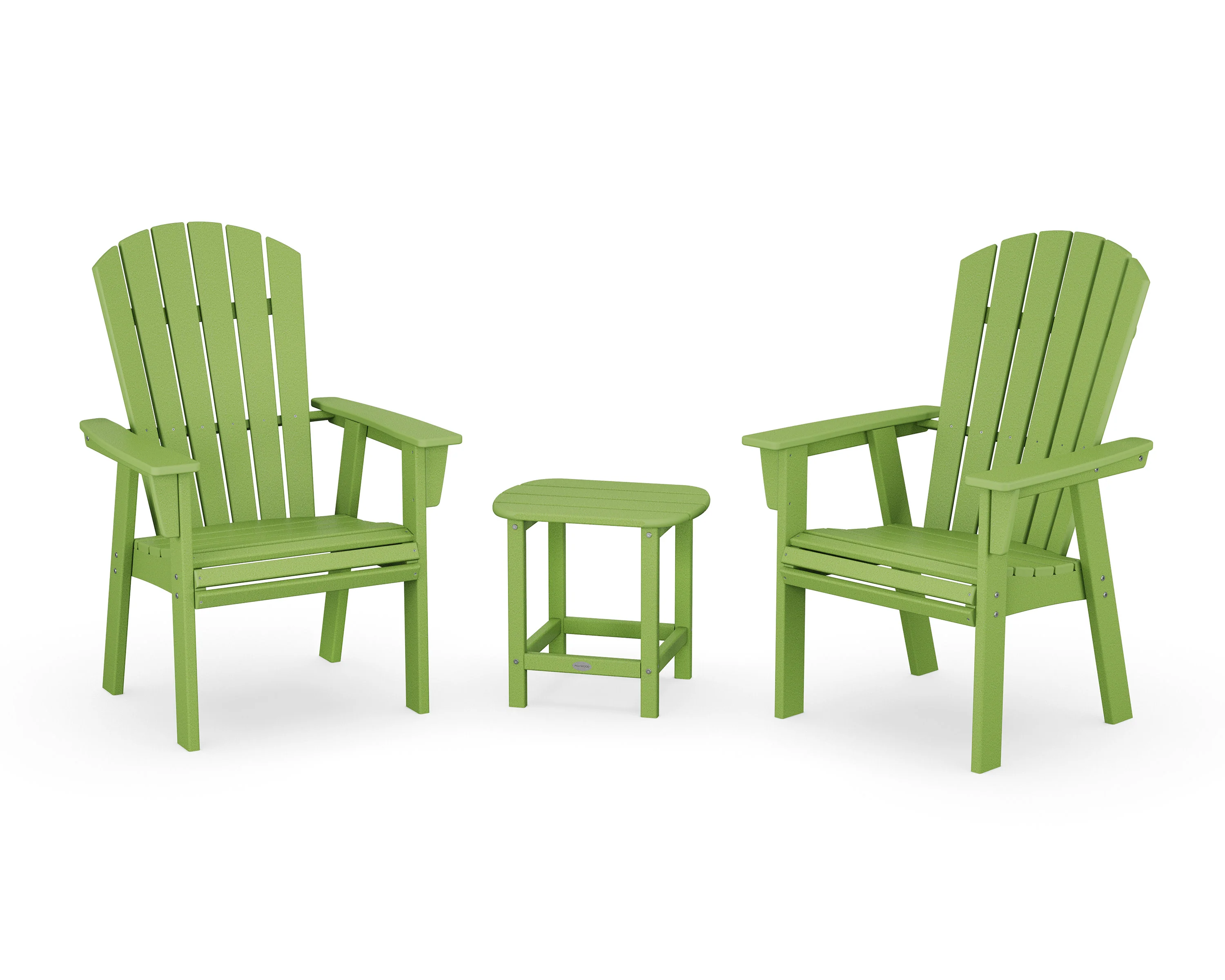 Nautical 3-Piece Curveback Upright Adirondack Chair Set - Image 13