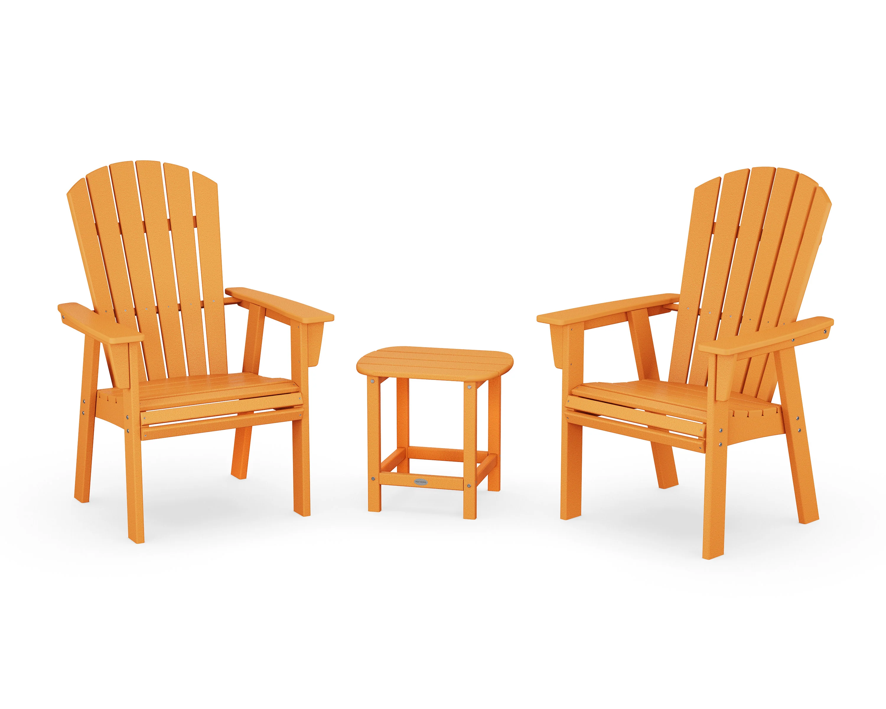 Nautical 3-Piece Curveback Upright Adirondack Chair Set - Image 15