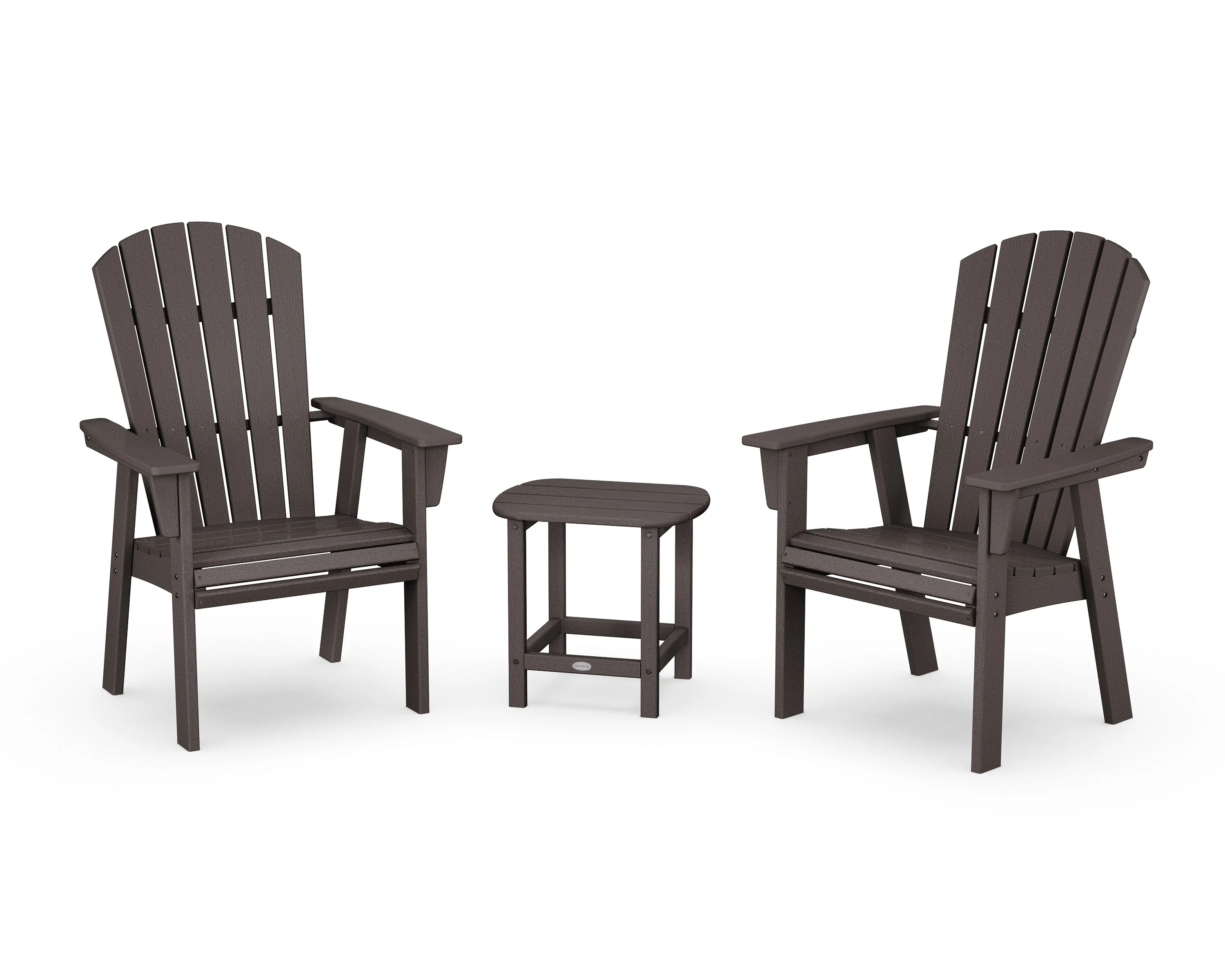 Nautical 3-Piece Curveback Upright Adirondack Chair Set - Image 17