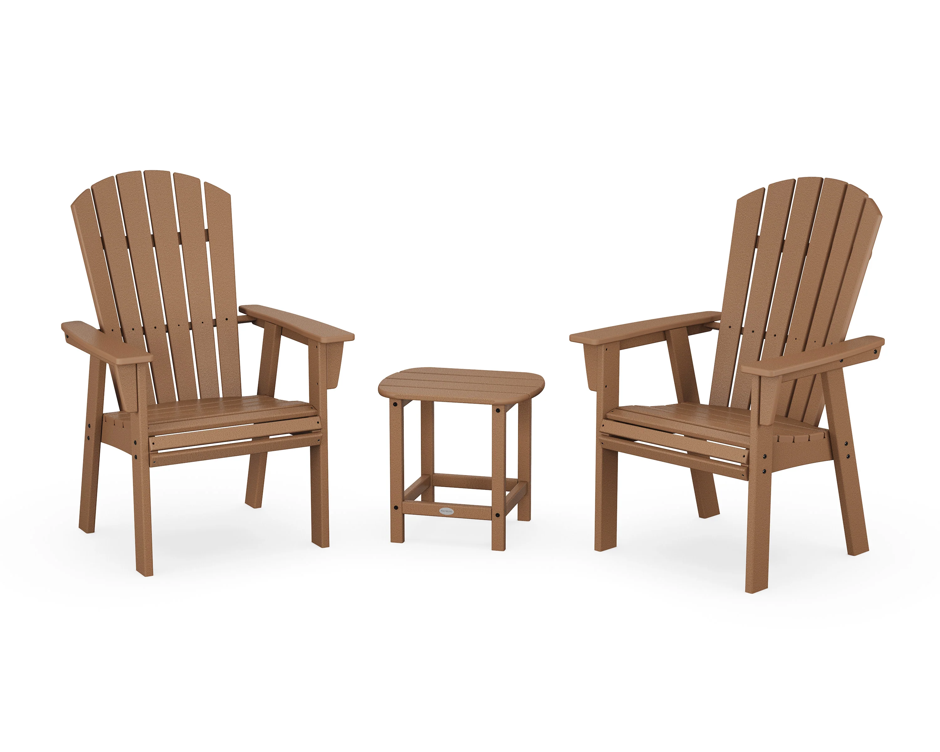 Nautical 3-Piece Curveback Upright Adirondack Chair Set - Image 2