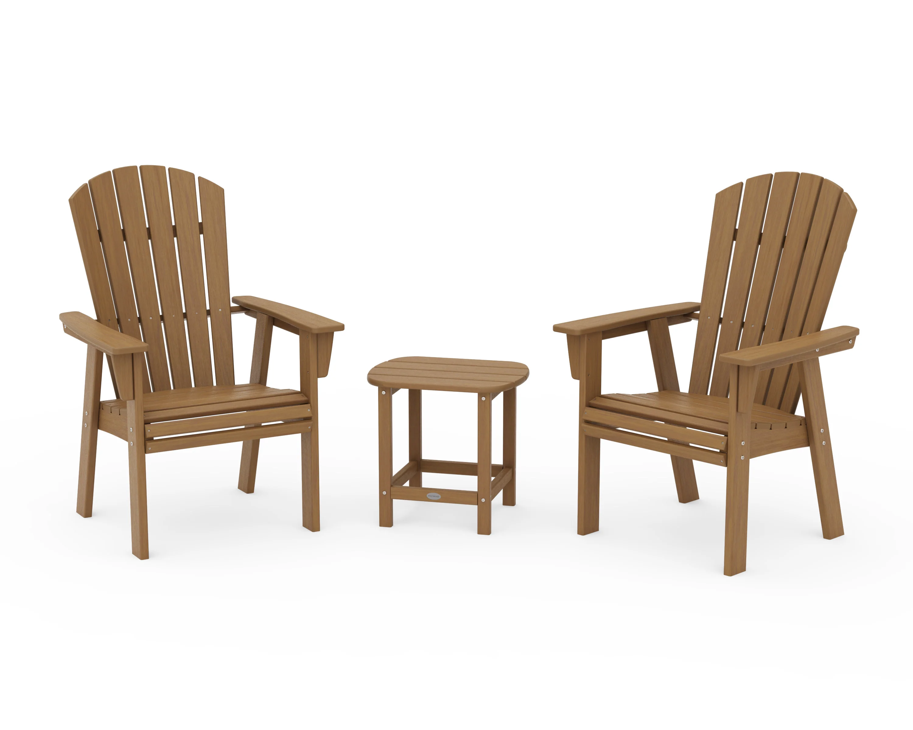 Nautical 3-Piece Curveback Upright Adirondack Chair Set - Image 20