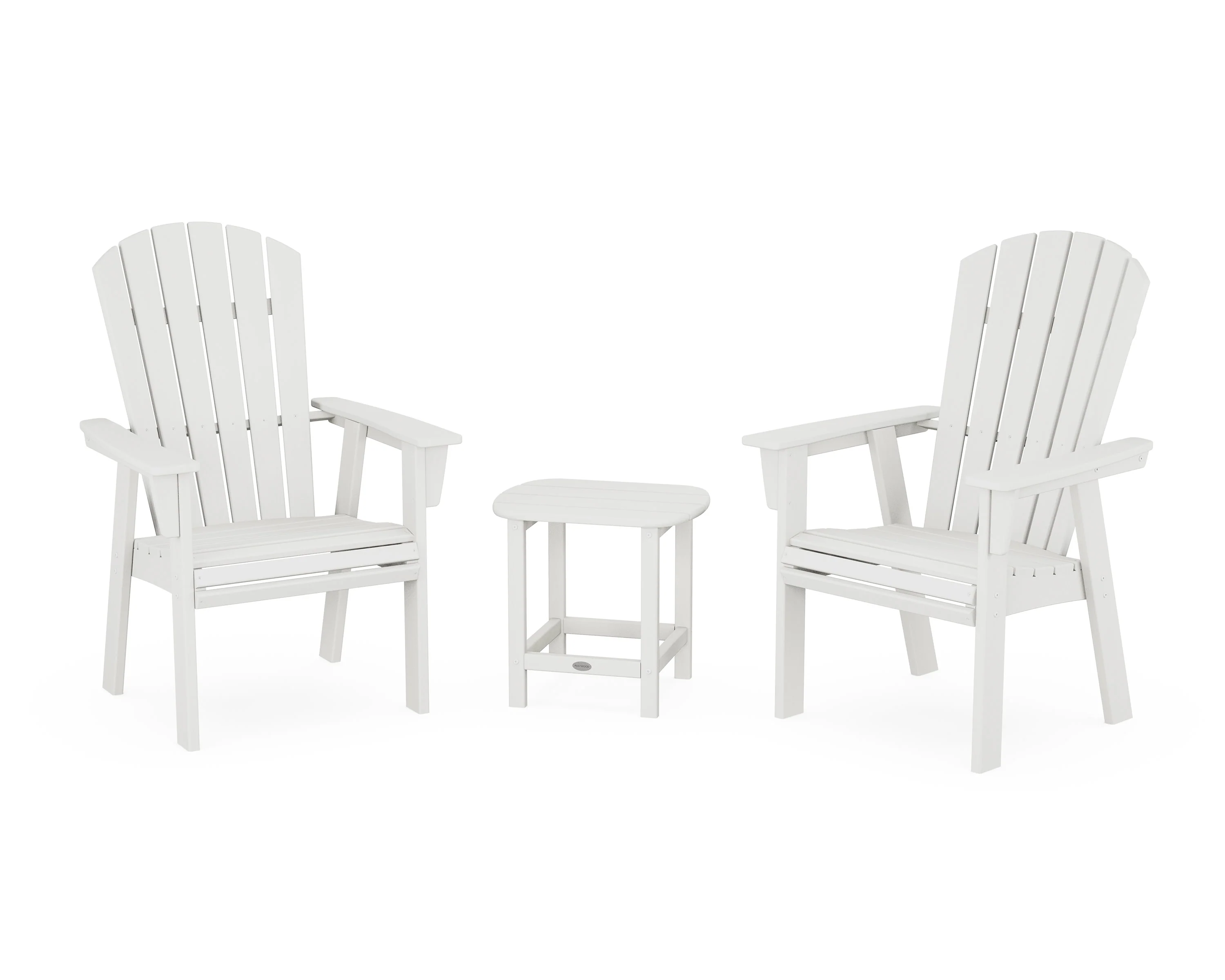 Nautical 3-Piece Curveback Upright Adirondack Chair Set - Image 3