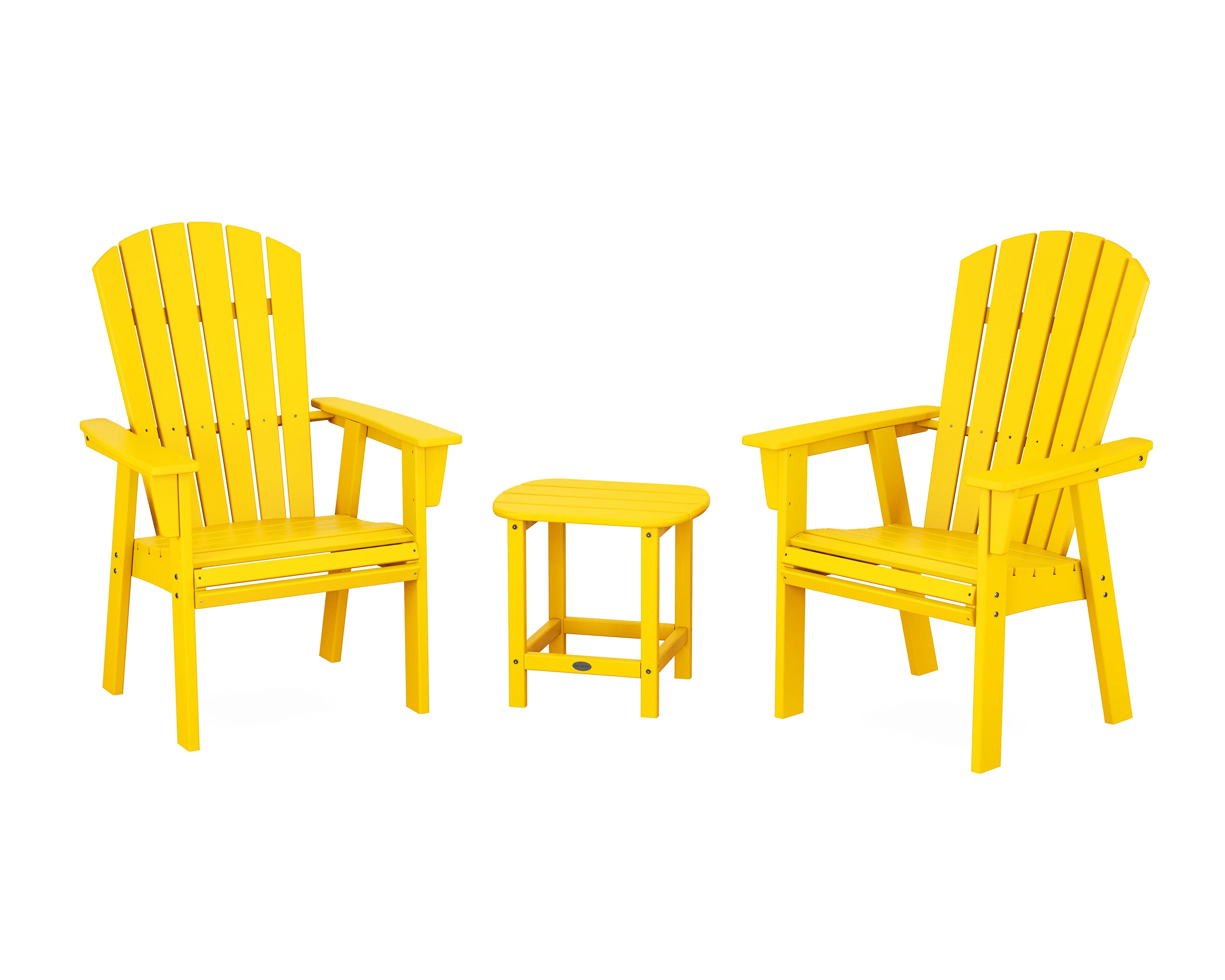 Nautical 3-Piece Curveback Upright Adirondack Chair Set - Image 4