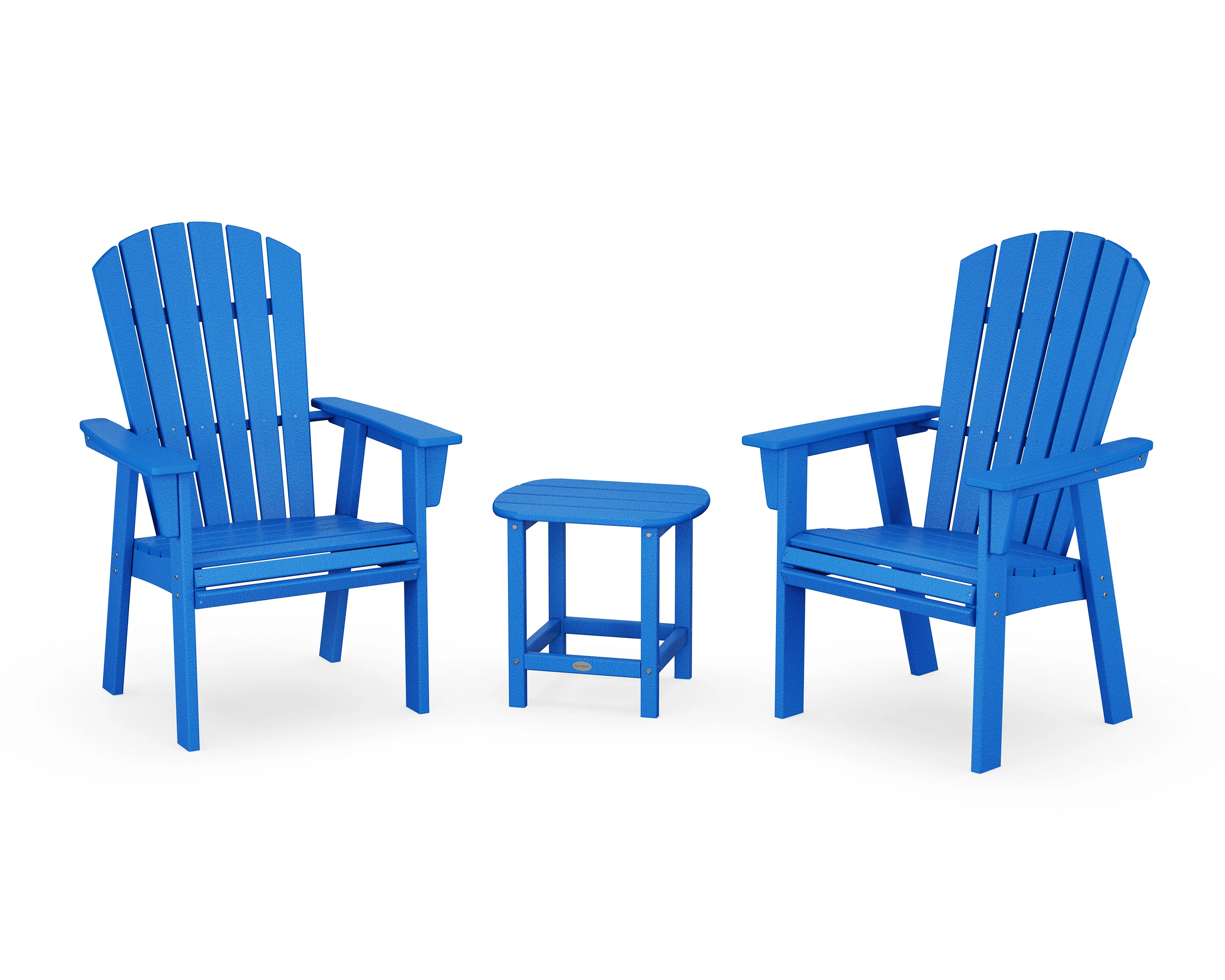 Nautical 3-Piece Curveback Upright Adirondack Chair Set - Image 6
