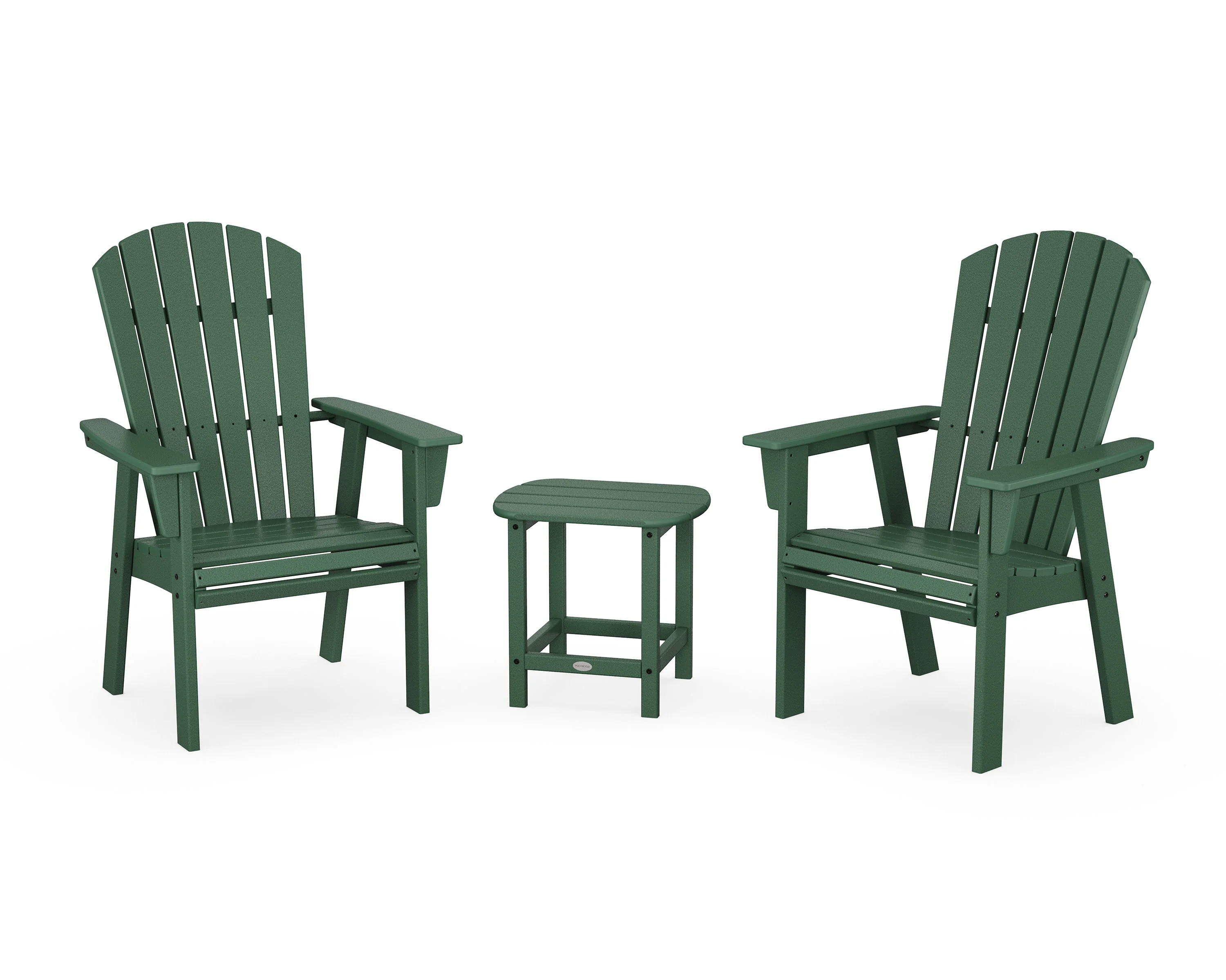 Nautical 3-Piece Curveback Upright Adirondack Chair Set - Image 7
