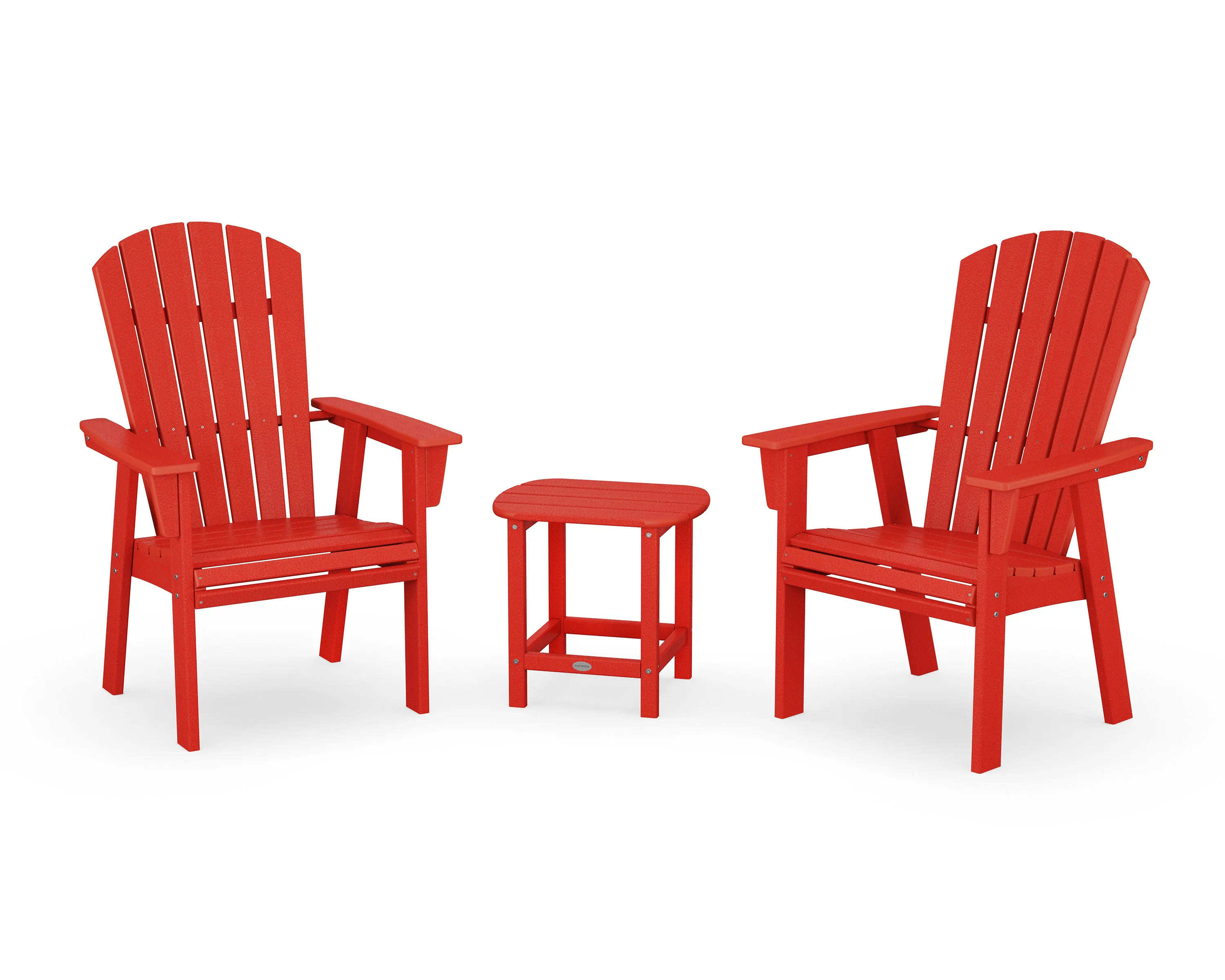 Nautical 3-Piece Curveback Upright Adirondack Chair Set - Image 8