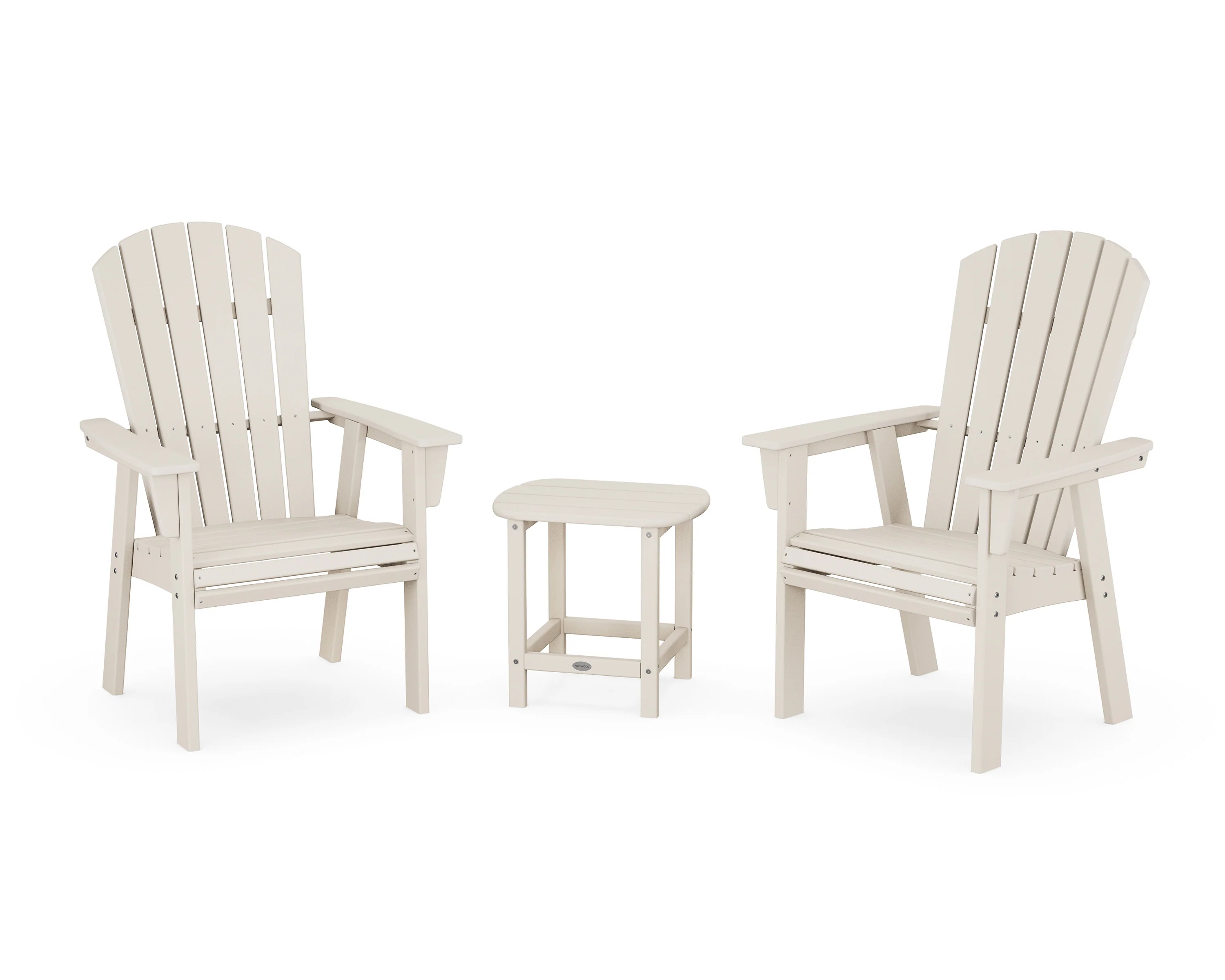Nautical 3-Piece Curveback Upright Adirondack Chair Set - Image 9