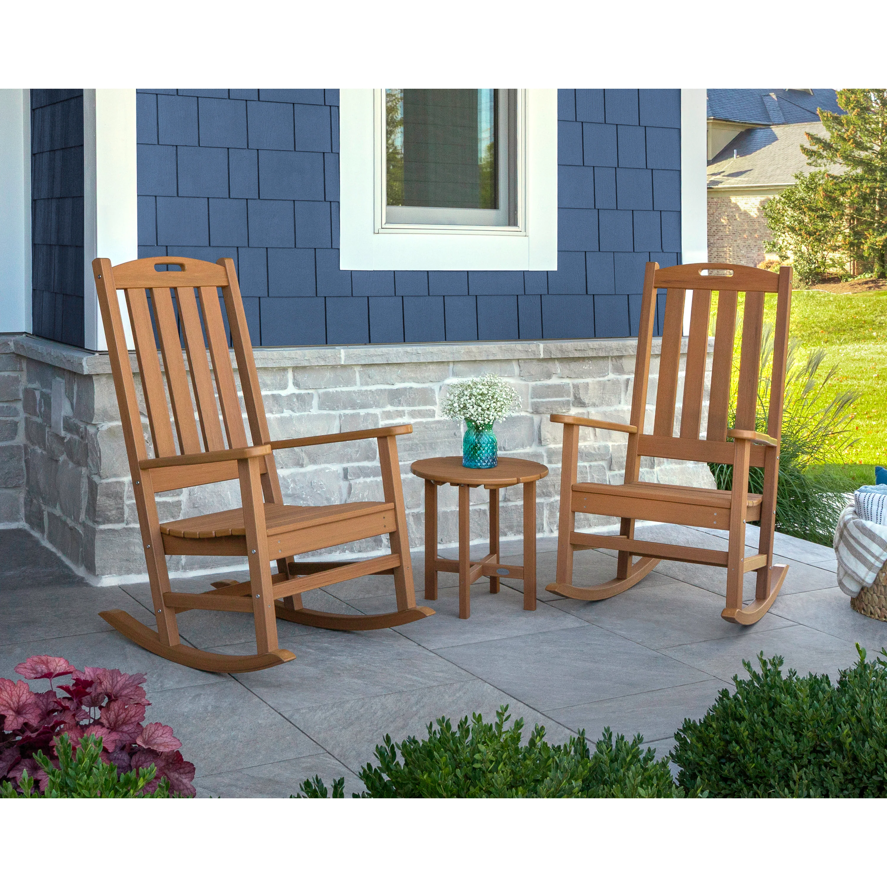 Nautical 3-Piece Porch Rocking Chair Set - Image 4