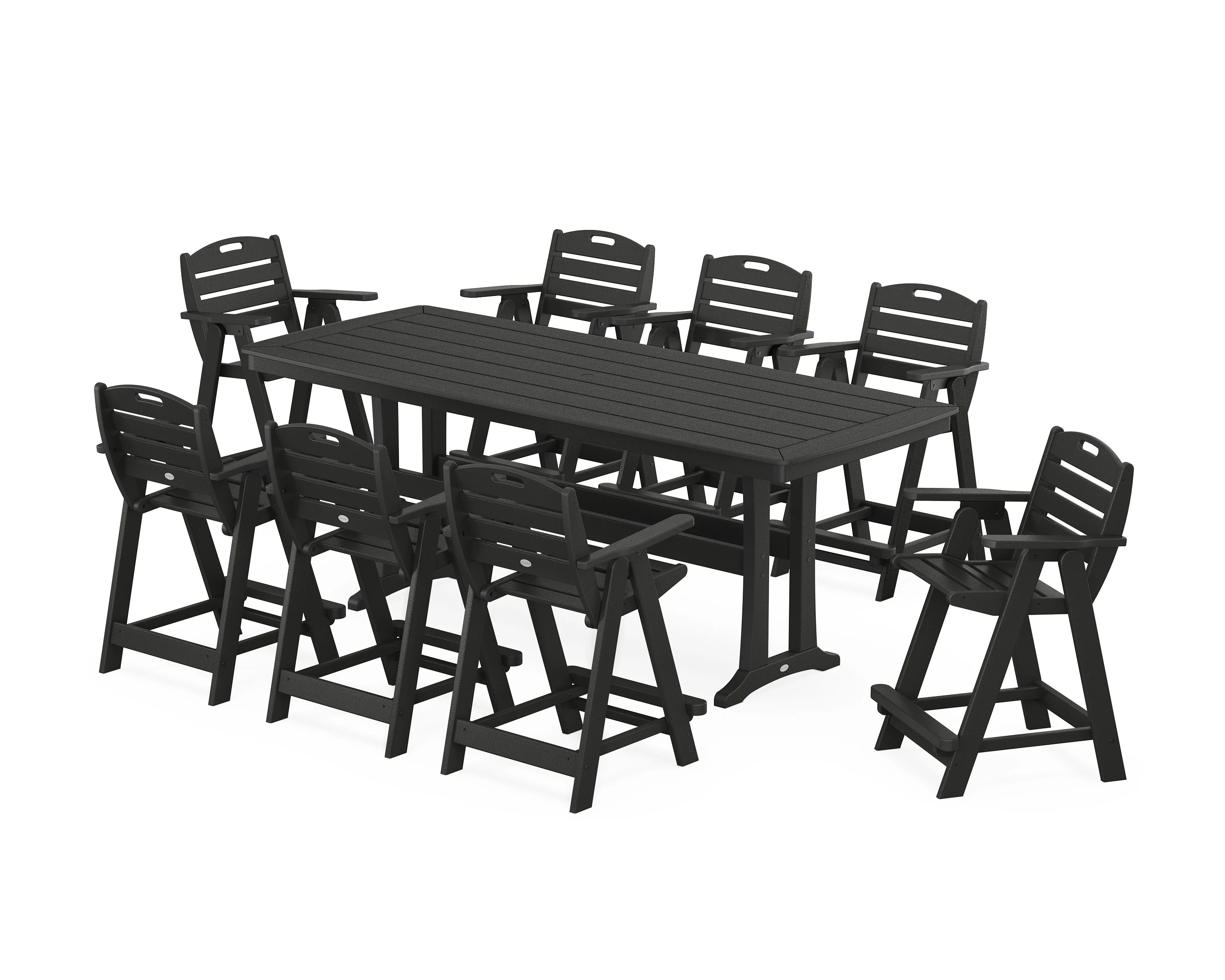 Nautical 9-Piece Counter Set with Trestle Legs - Image 10