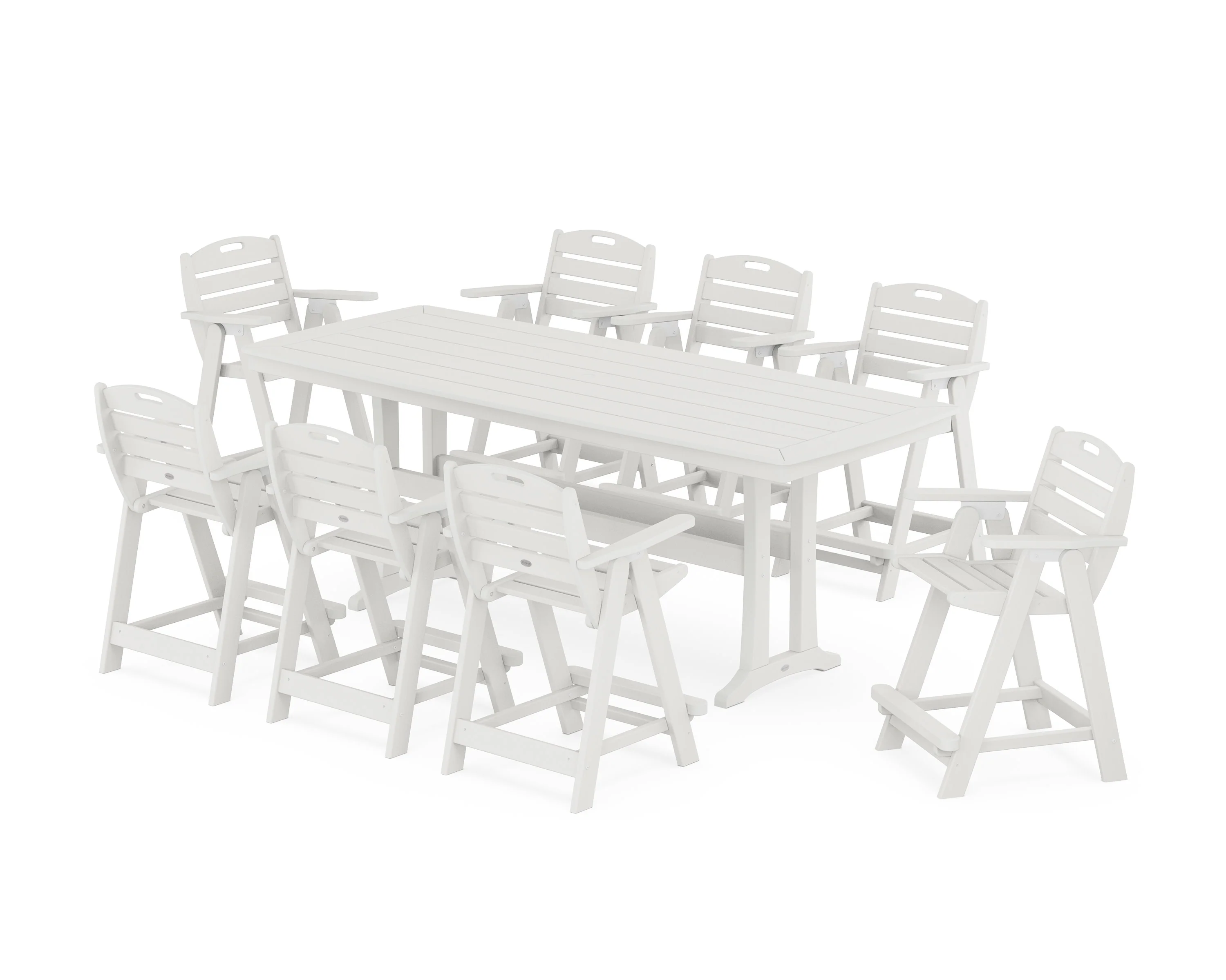 Nautical 9-Piece Counter Set with Trestle Legs - Image 12