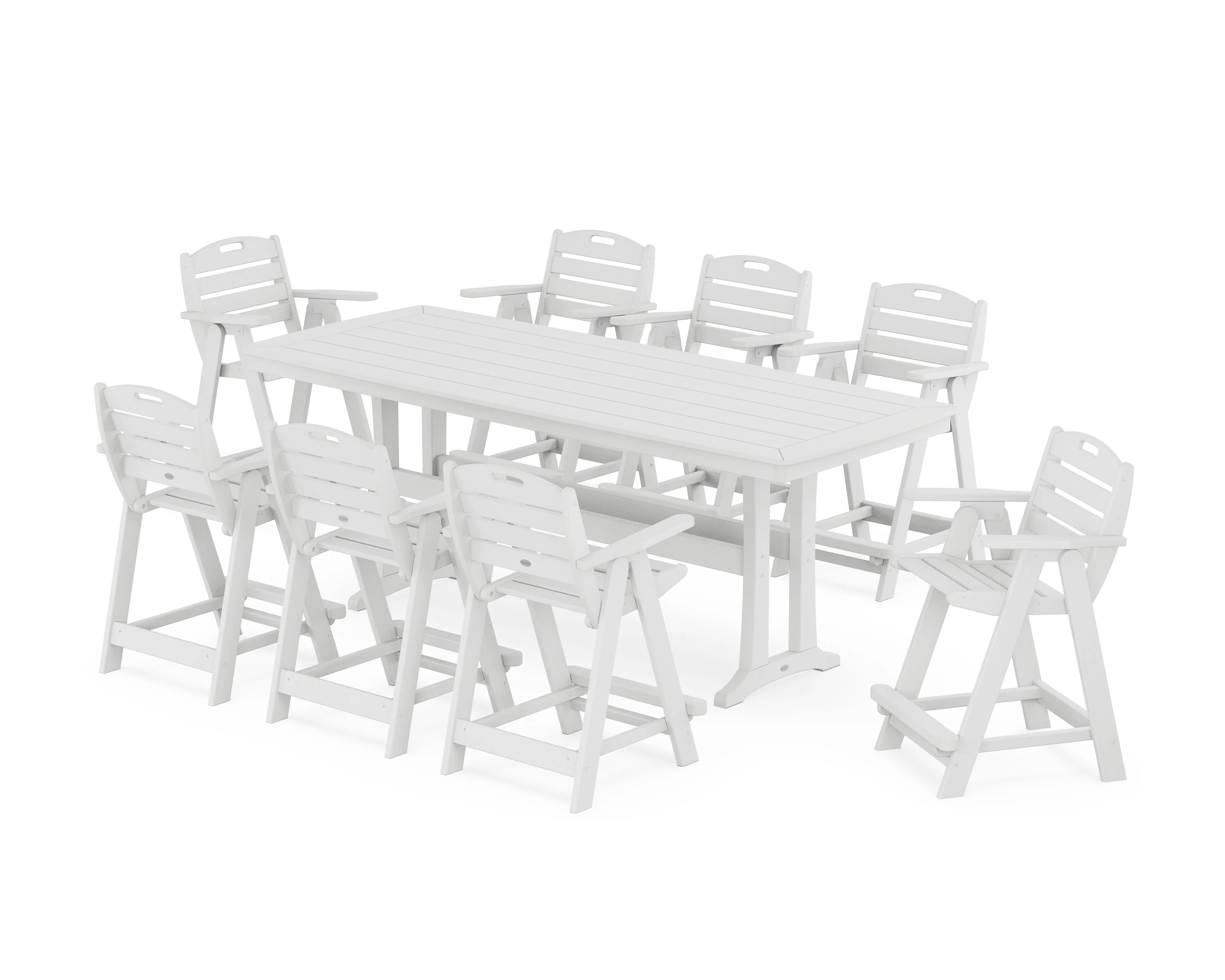 Nautical 9-Piece Counter Set with Trestle Legs - Image 7