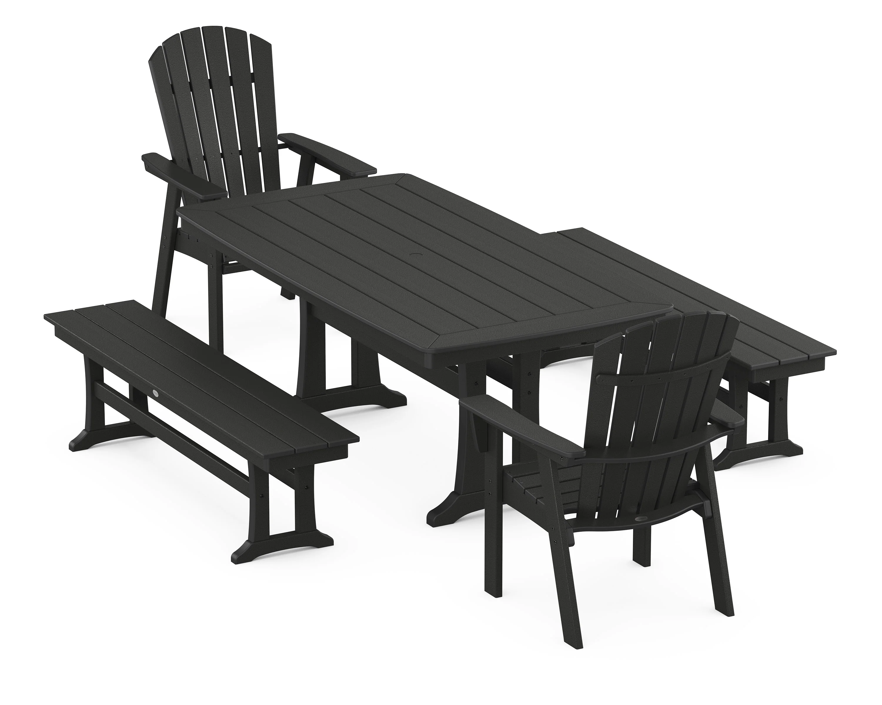 Nautical Adirondack 5-Piece Dining Set with Trestle Legs - Image 8