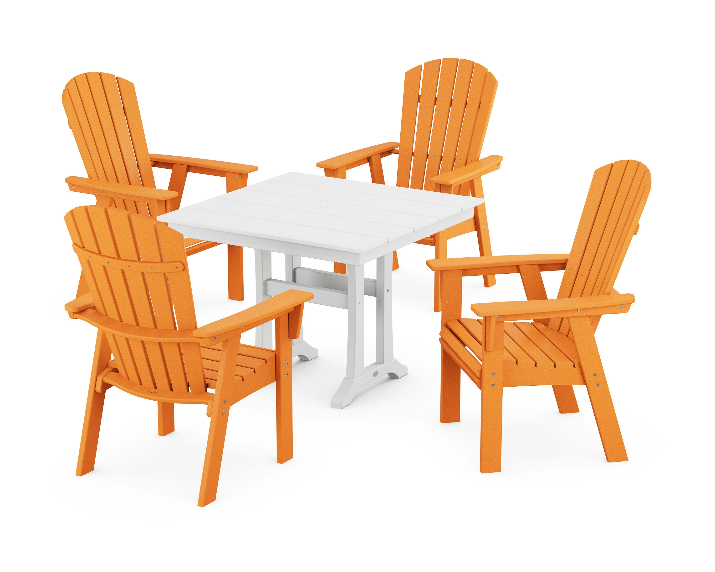 Nautical Adirondack 5-Piece Farmhouse Dining Set With Trestle Legs - Image 18