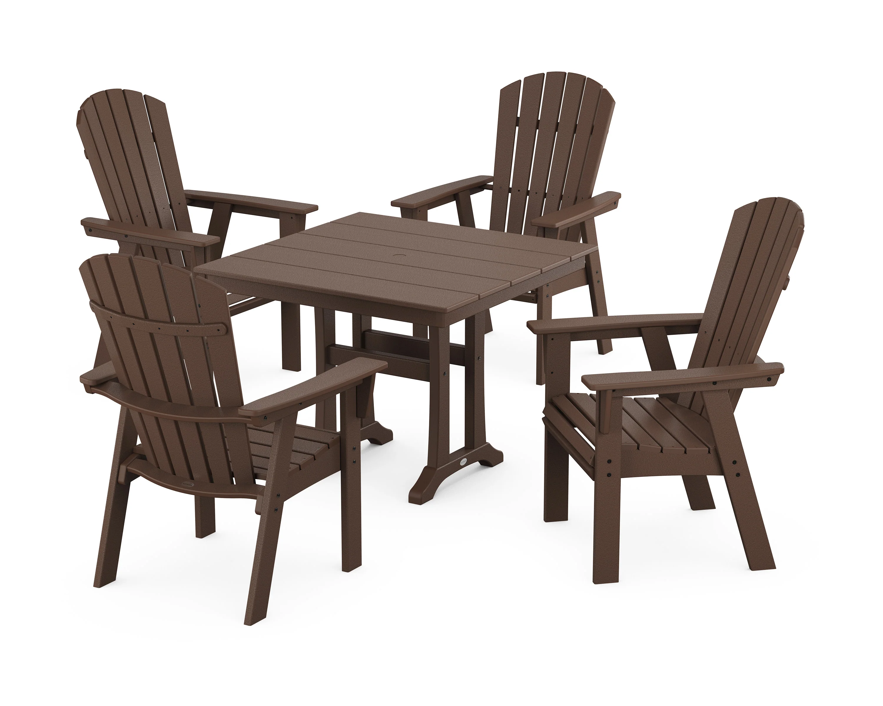 Nautical Adirondack 5-Piece Farmhouse Dining Set With Trestle Legs - Image 19