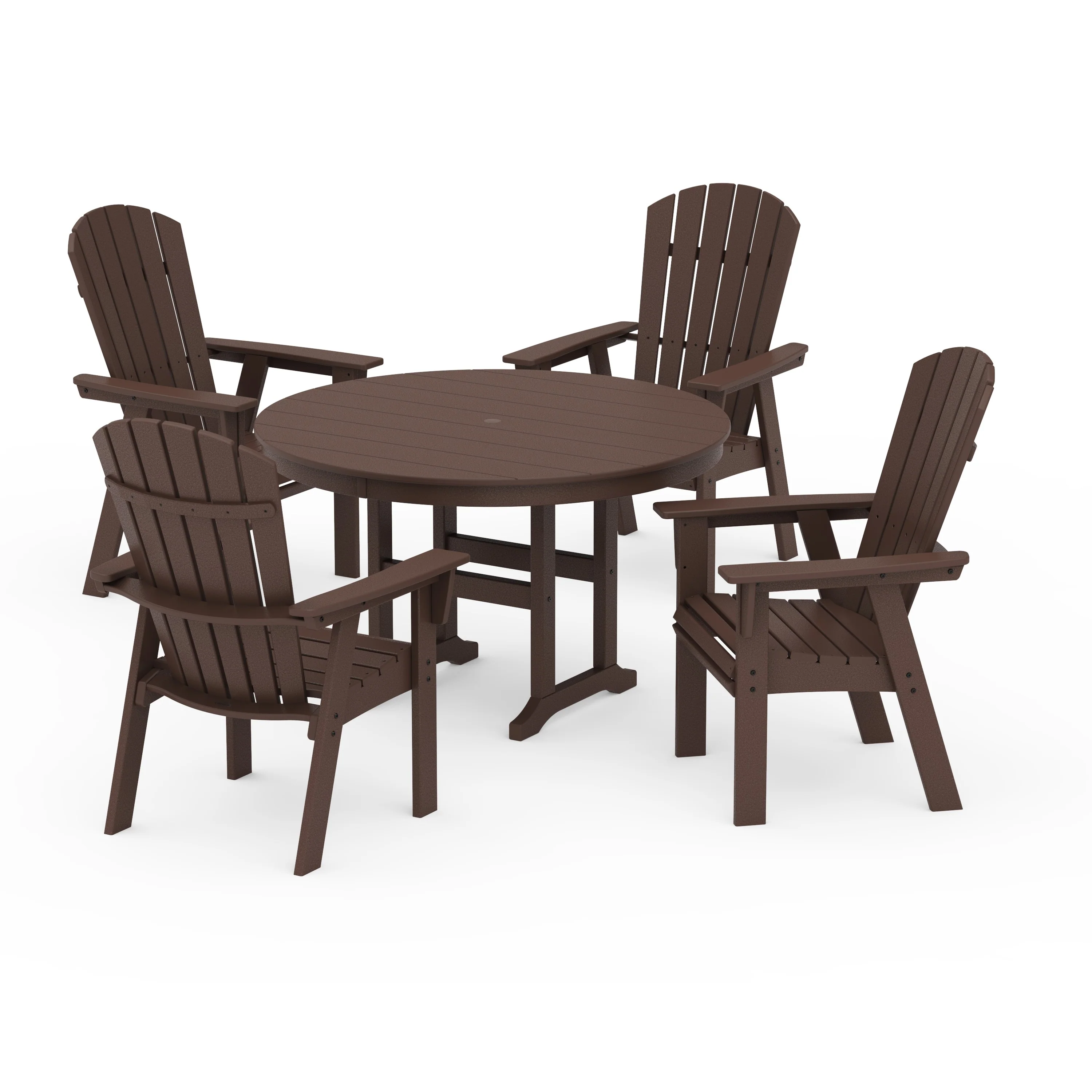 Nautical Adirondack 5-Piece Round Farmhouse Dining Set - Image 10