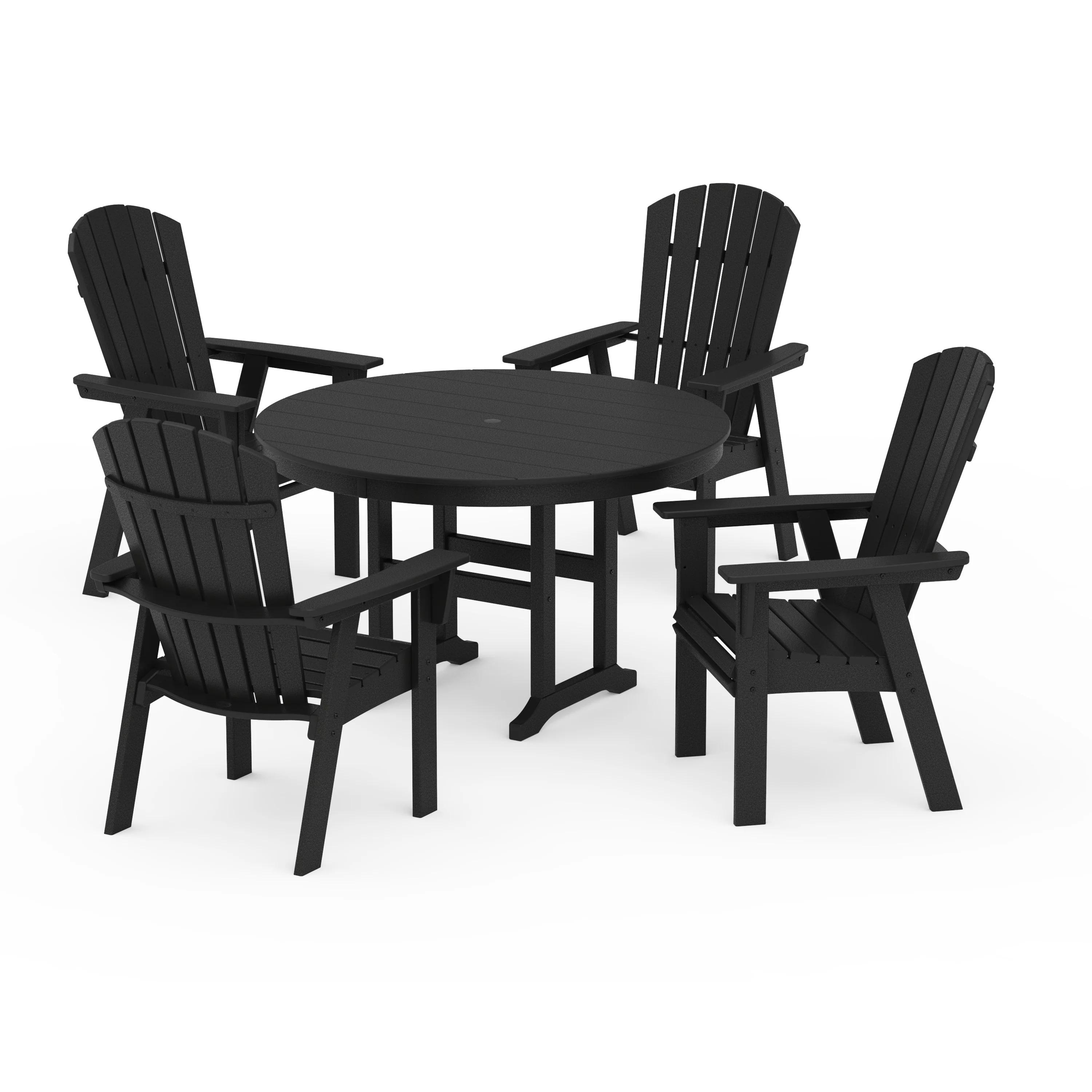 Nautical Adirondack 5-Piece Round Farmhouse Dining Set - Image 11