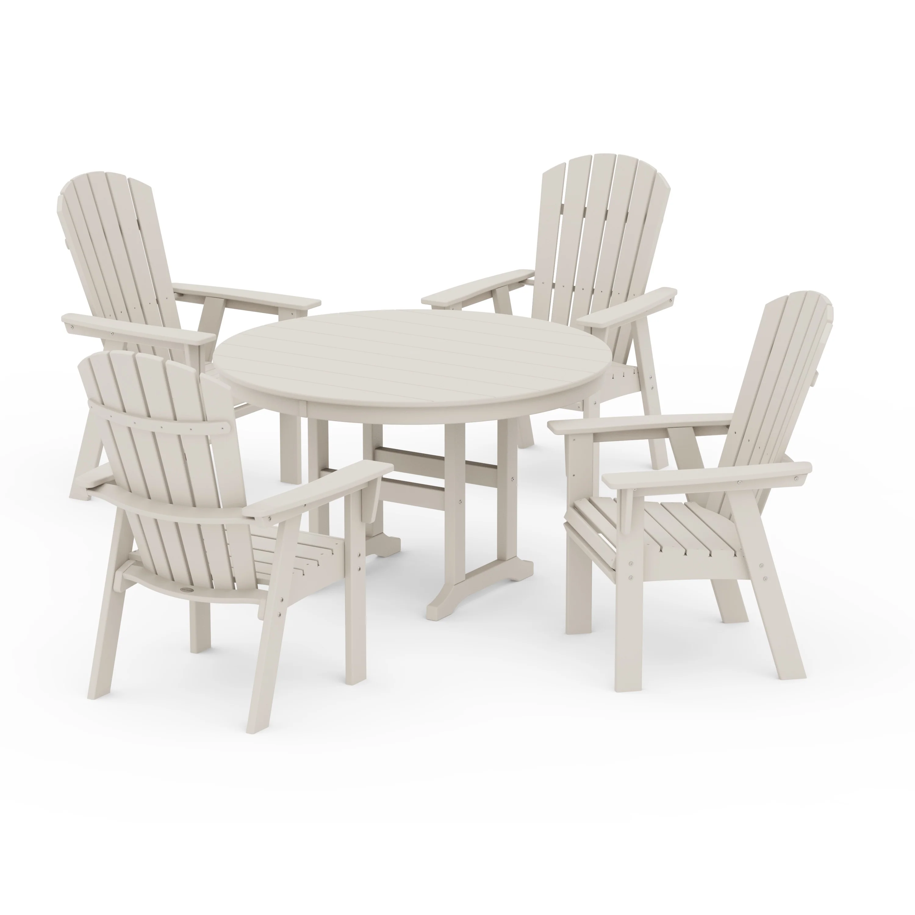 Nautical Adirondack 5-Piece Round Farmhouse Dining Set - Image 12