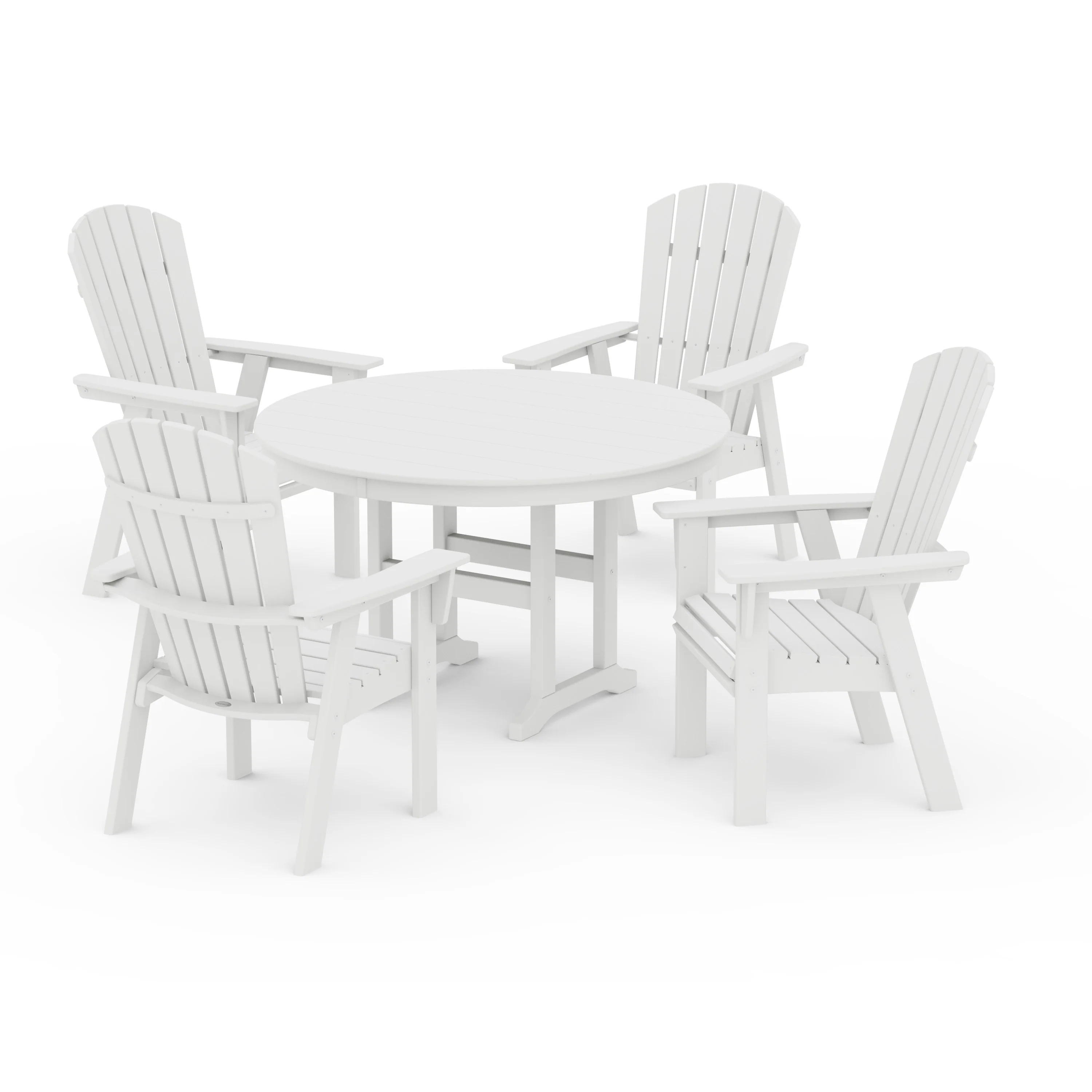 Nautical Adirondack 5-Piece Round Farmhouse Dining Set - Image 5